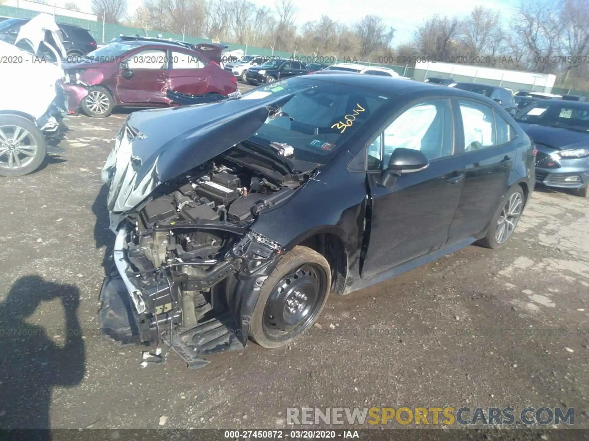 2 Photograph of a damaged car 5YFS4RCE8LP018779 TOYOTA COROLLA 2020