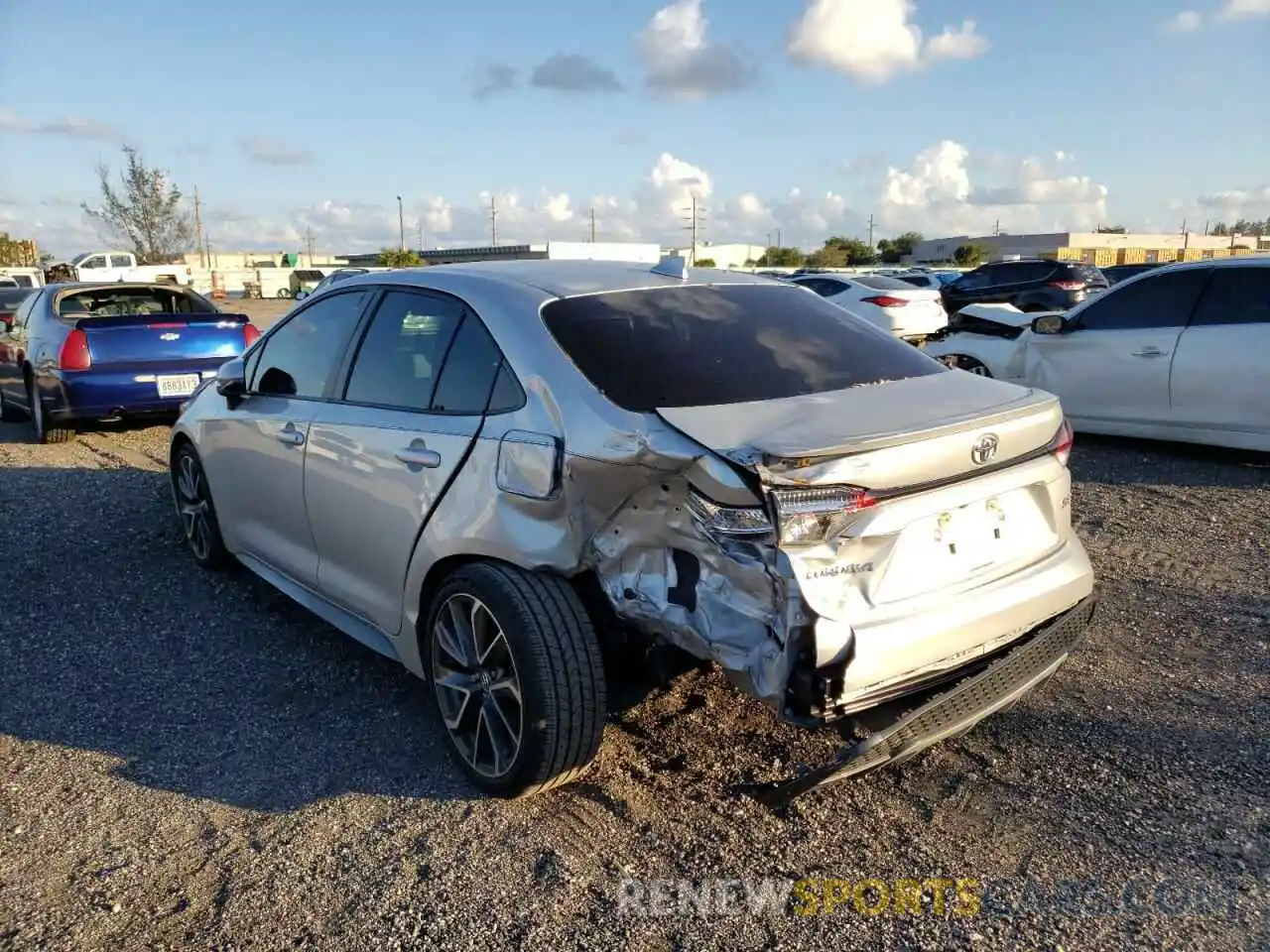 3 Photograph of a damaged car 5YFS4RCE8LP018989 TOYOTA COROLLA 2020