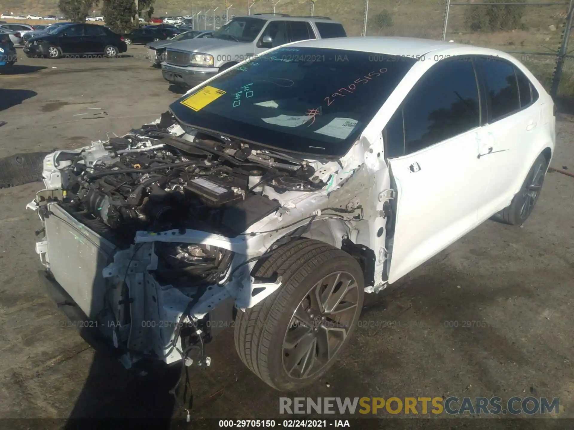 2 Photograph of a damaged car 5YFS4RCE8LP029703 TOYOTA COROLLA 2020