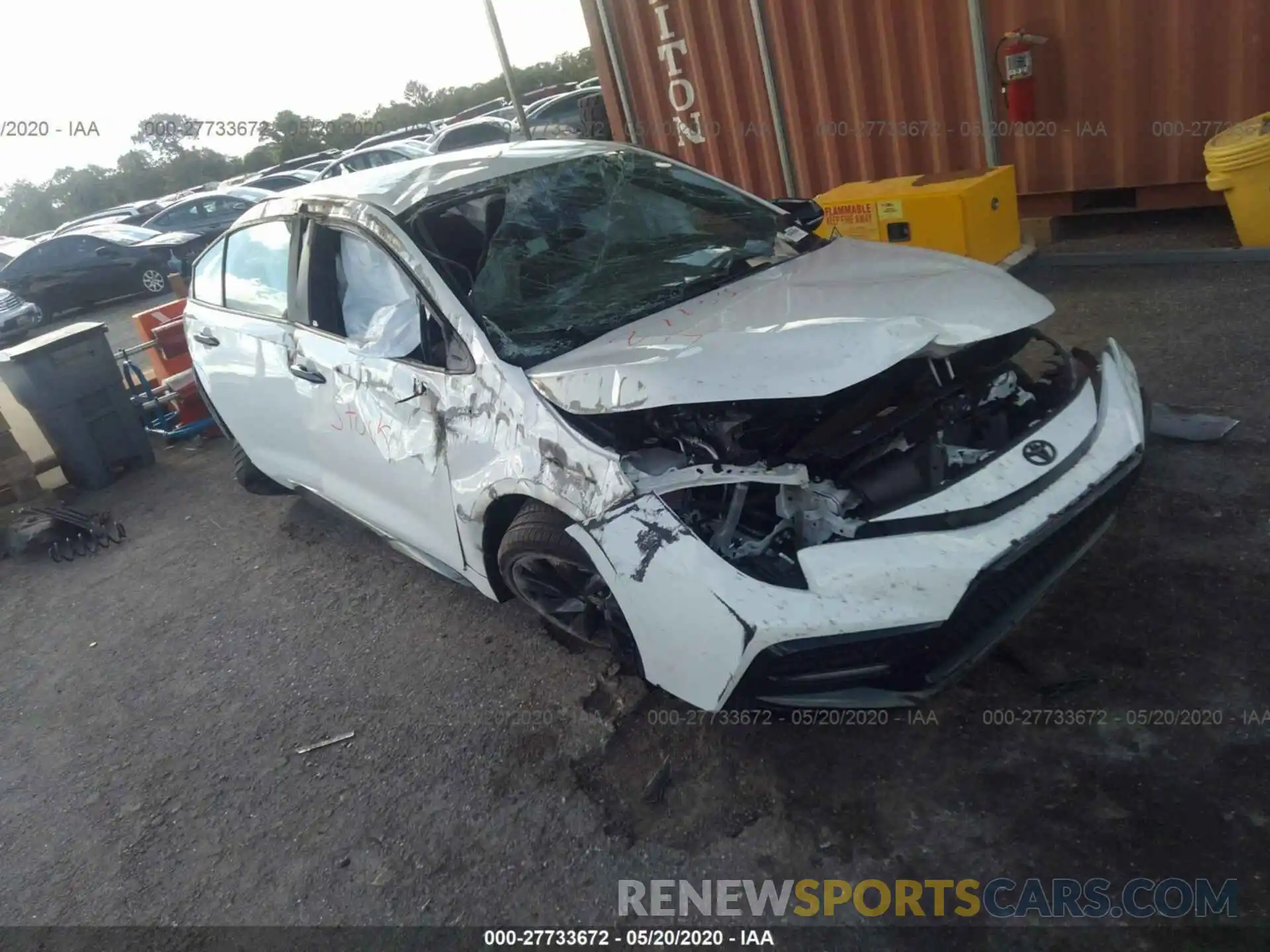 1 Photograph of a damaged car 5YFS4RCE8LP031760 TOYOTA COROLLA 2020