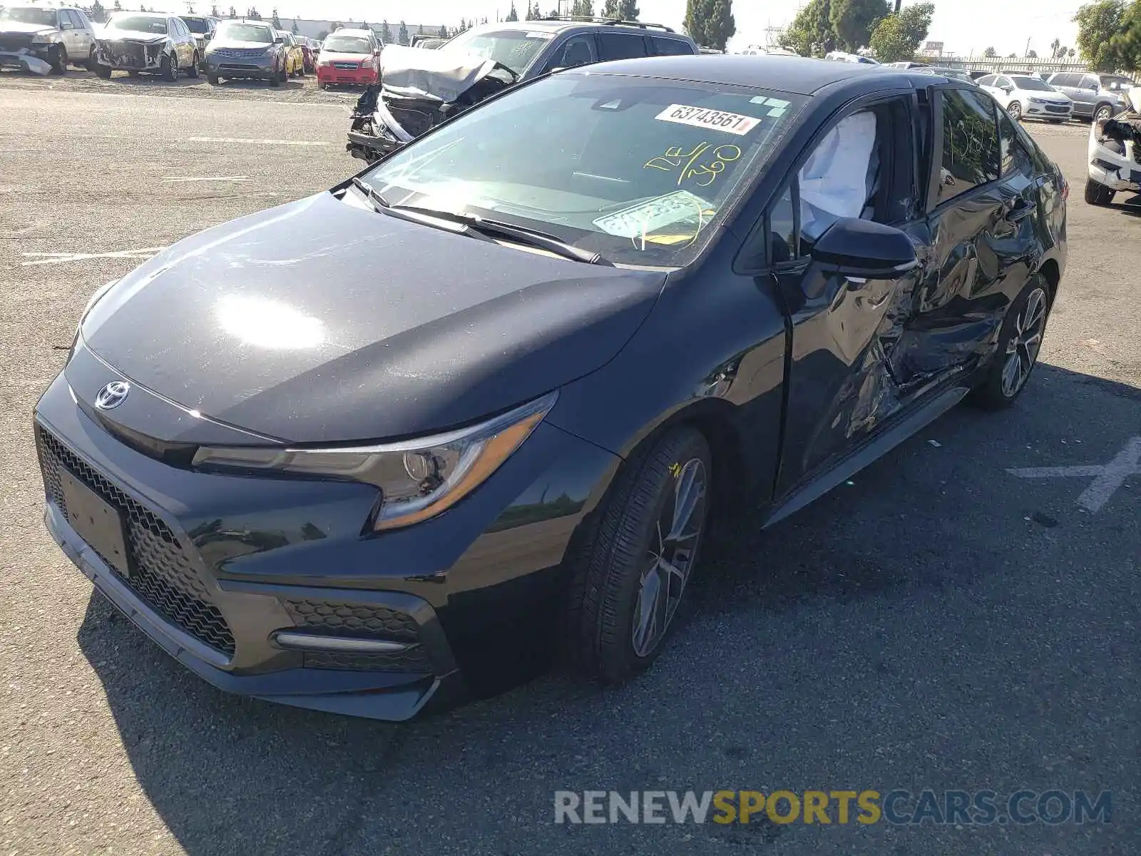 2 Photograph of a damaged car 5YFS4RCE8LP052642 TOYOTA COROLLA 2020