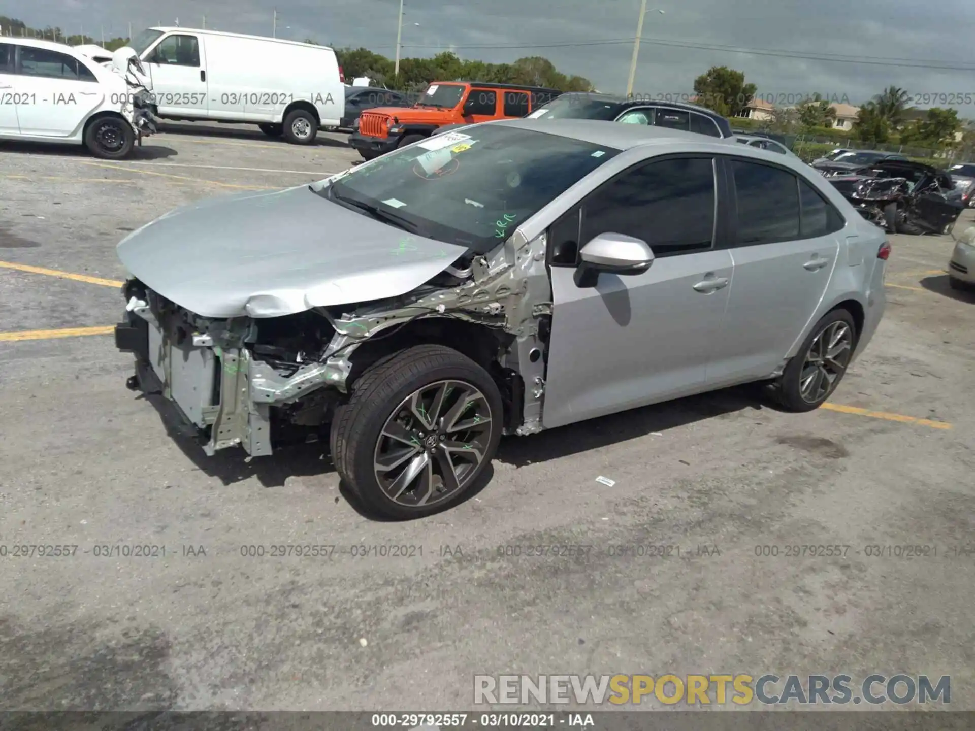 2 Photograph of a damaged car 5YFS4RCE8LP053029 TOYOTA COROLLA 2020