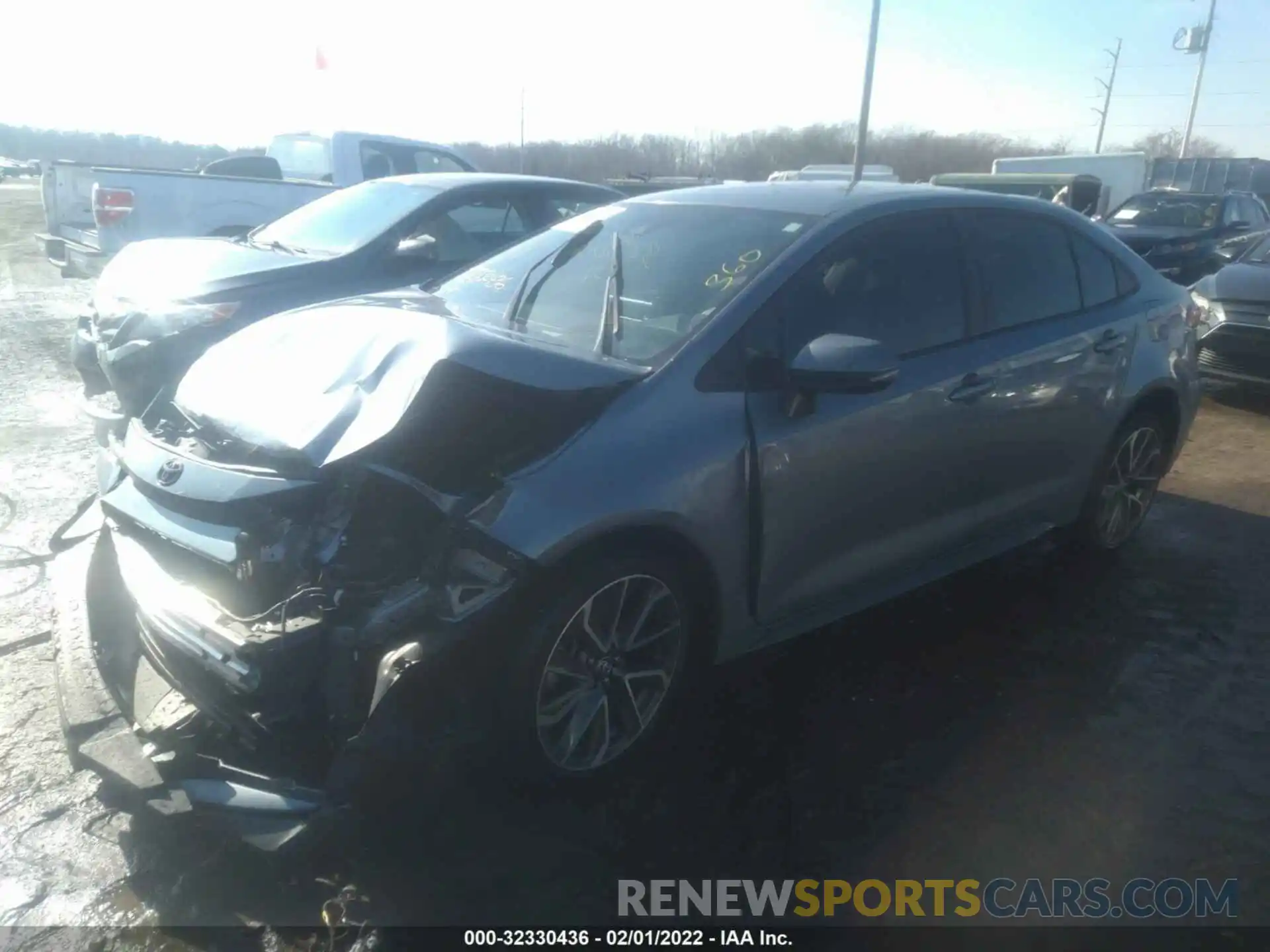 2 Photograph of a damaged car 5YFS4RCE8LP053841 TOYOTA COROLLA 2020