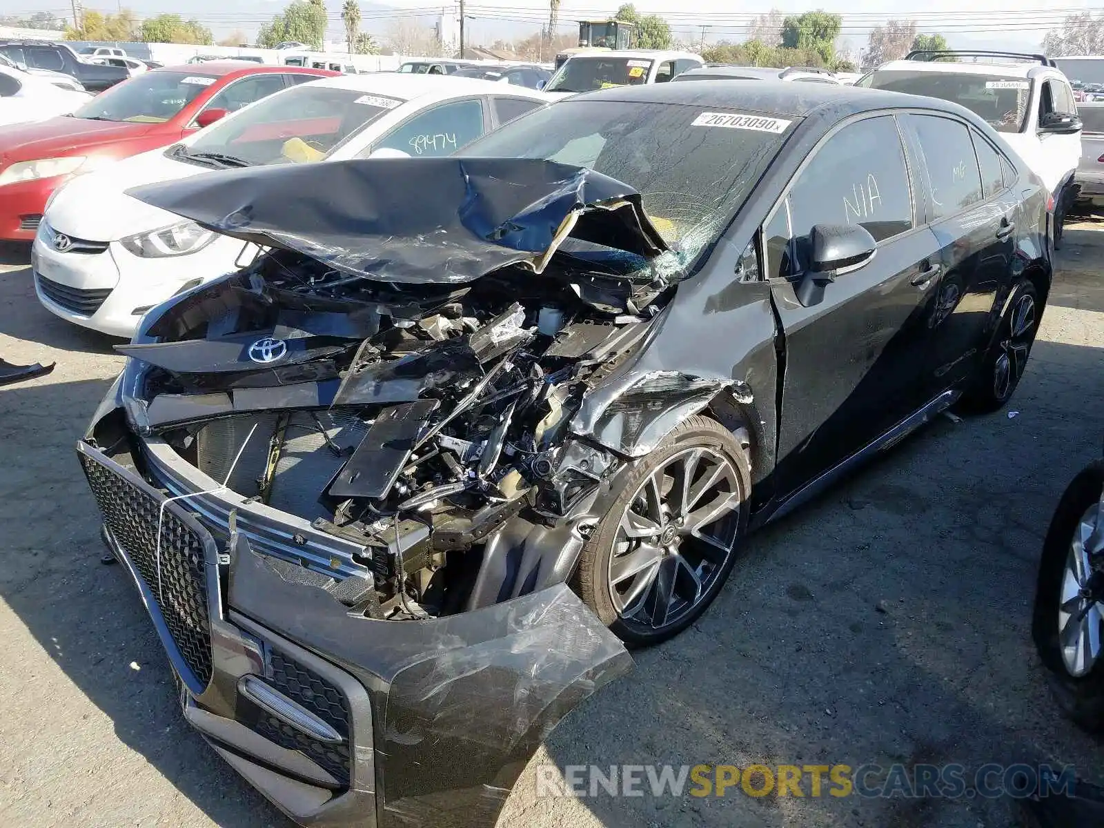 2 Photograph of a damaged car 5YFS4RCE9LP004311 TOYOTA COROLLA 2020