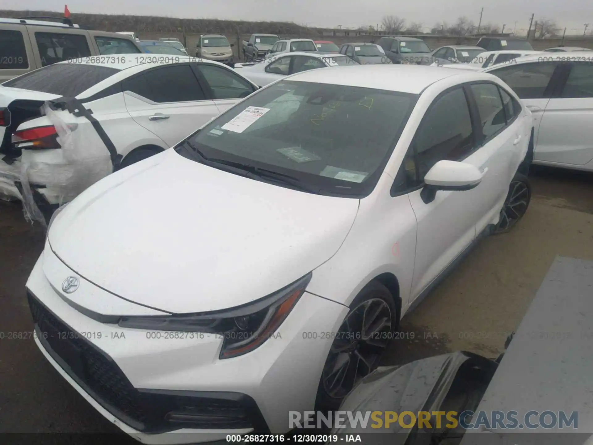 2 Photograph of a damaged car 5YFS4RCE9LP011792 TOYOTA COROLLA 2020