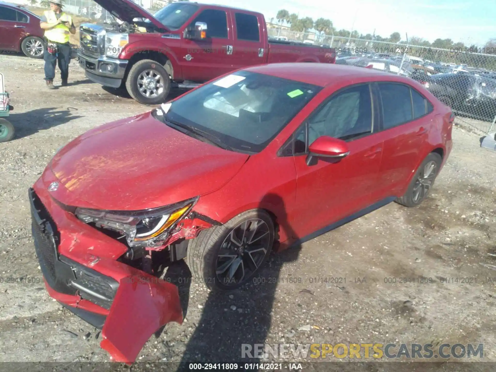 2 Photograph of a damaged car 5YFS4RCE9LP013297 TOYOTA COROLLA 2020