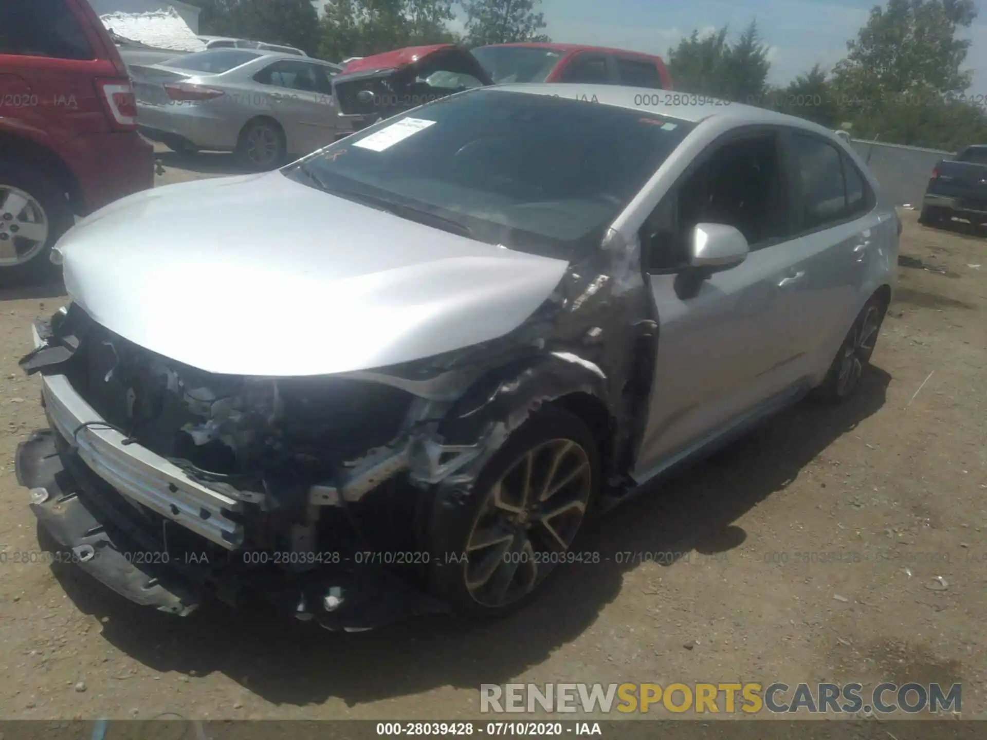 2 Photograph of a damaged car 5YFS4RCE9LP021545 TOYOTA COROLLA 2020