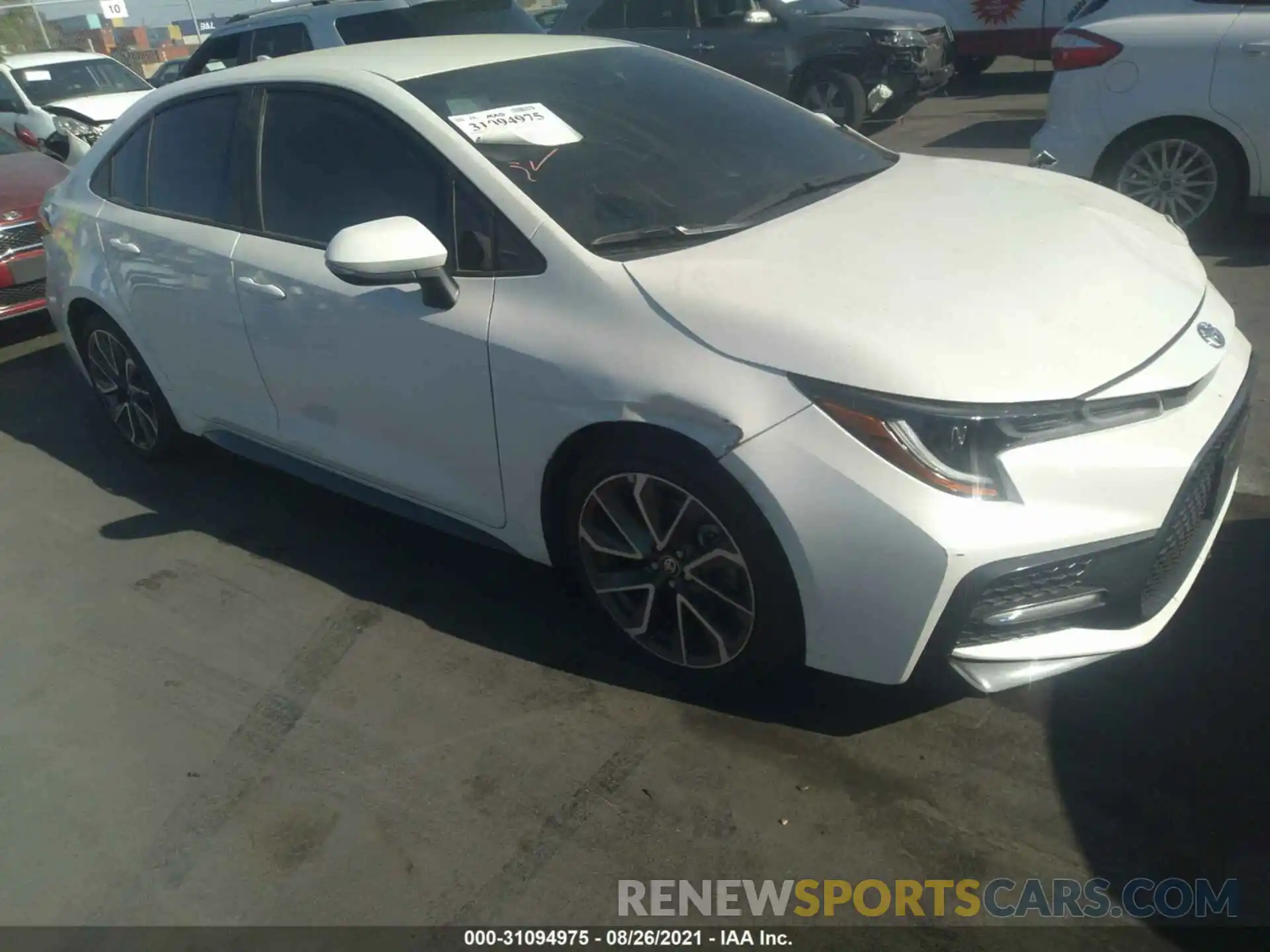 1 Photograph of a damaged car 5YFS4RCE9LP033470 TOYOTA COROLLA 2020