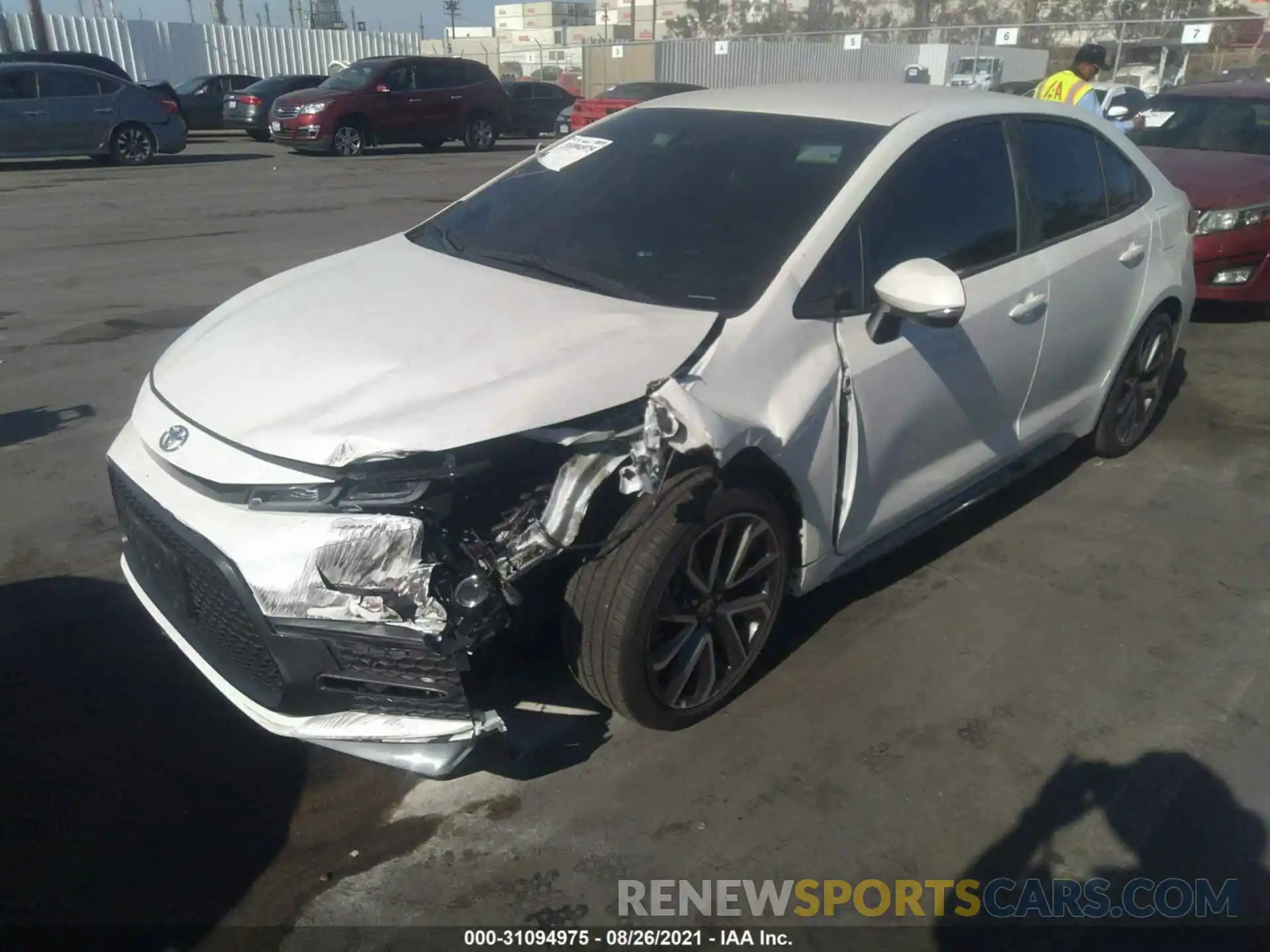 2 Photograph of a damaged car 5YFS4RCE9LP033470 TOYOTA COROLLA 2020