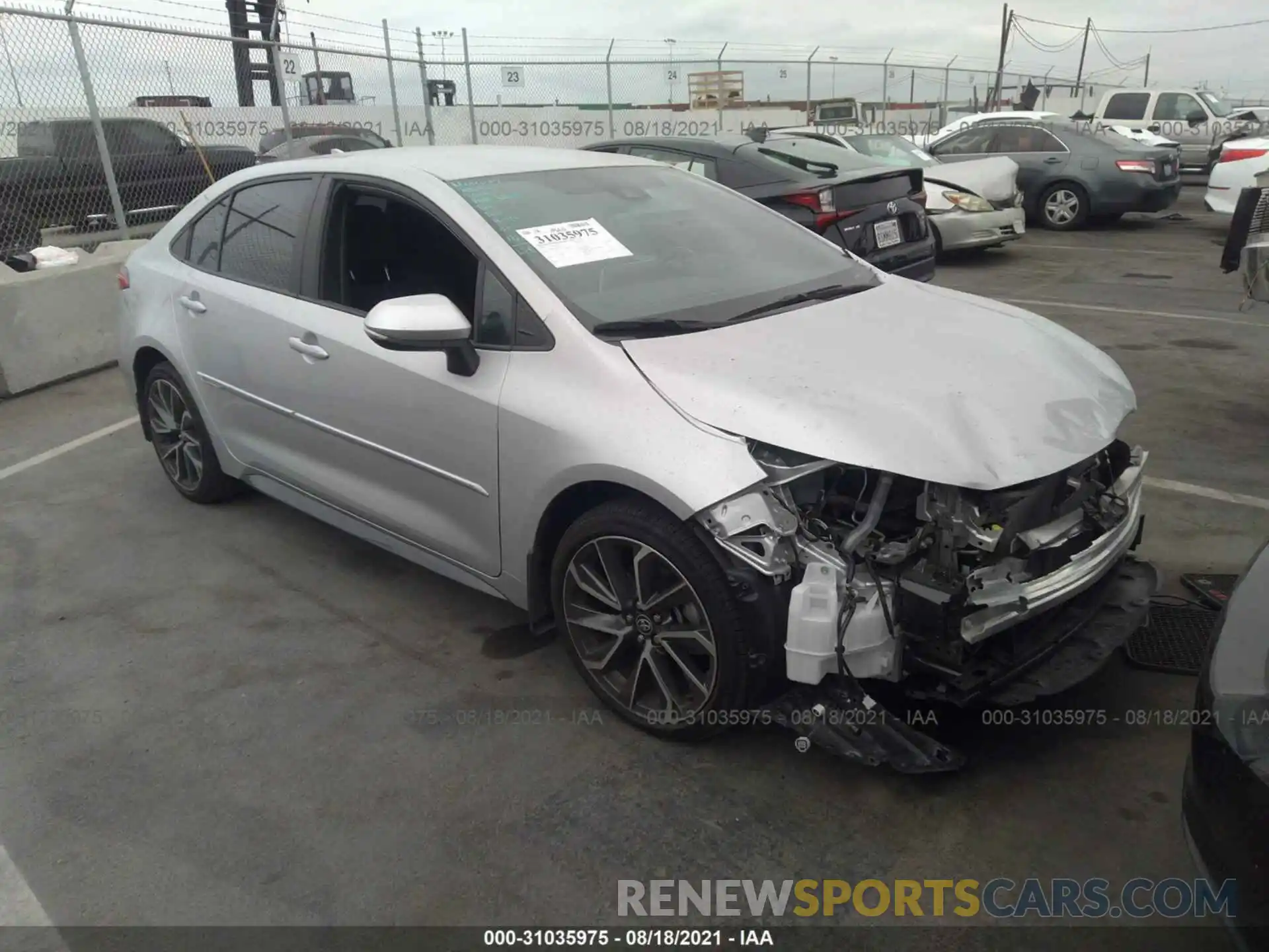 1 Photograph of a damaged car 5YFS4RCE9LP036823 TOYOTA COROLLA 2020