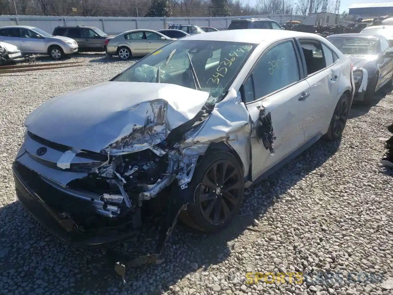 2 Photograph of a damaged car 5YFS4RCE9LP045750 TOYOTA COROLLA 2020