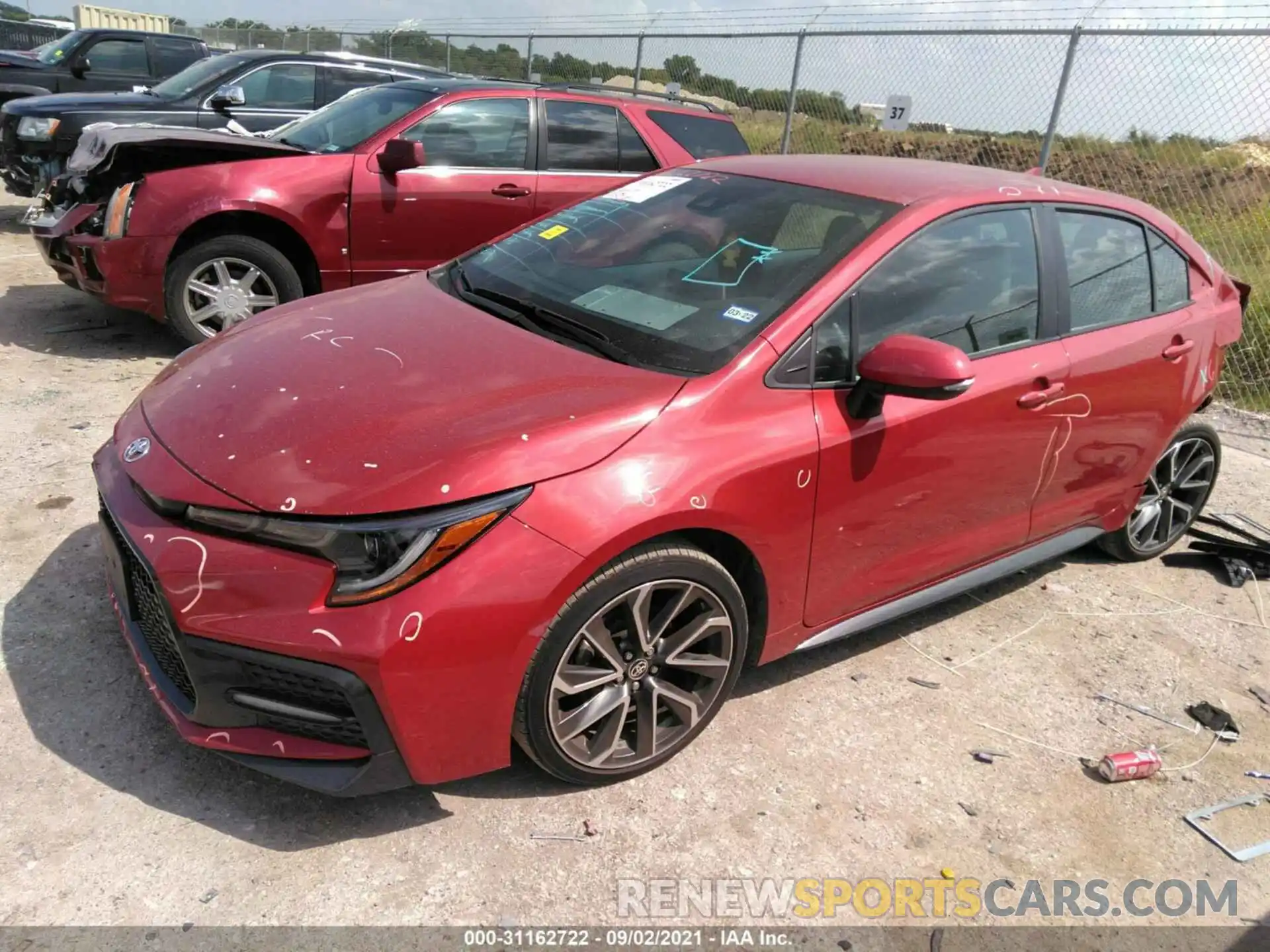 2 Photograph of a damaged car 5YFS4RCE9LP048700 TOYOTA COROLLA 2020