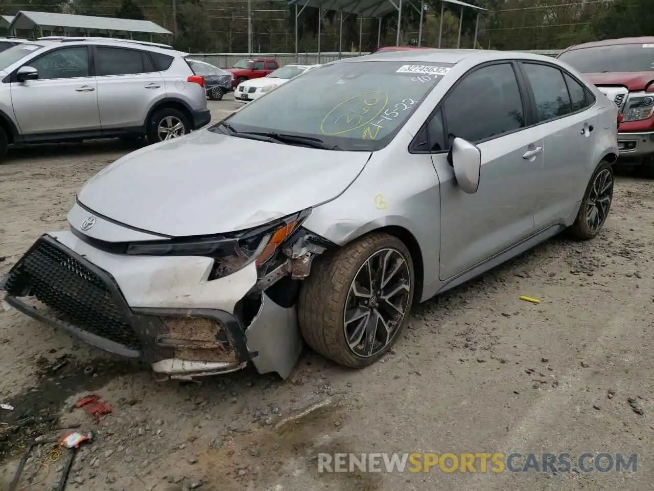 2 Photograph of a damaged car 5YFS4RCE9LP049037 TOYOTA COROLLA 2020