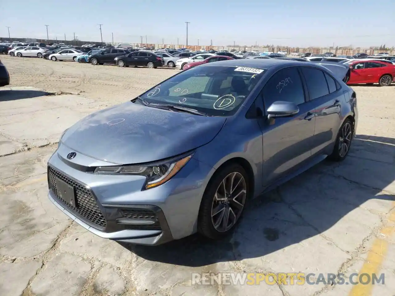 2 Photograph of a damaged car 5YFS4RCE9LP057140 TOYOTA COROLLA 2020