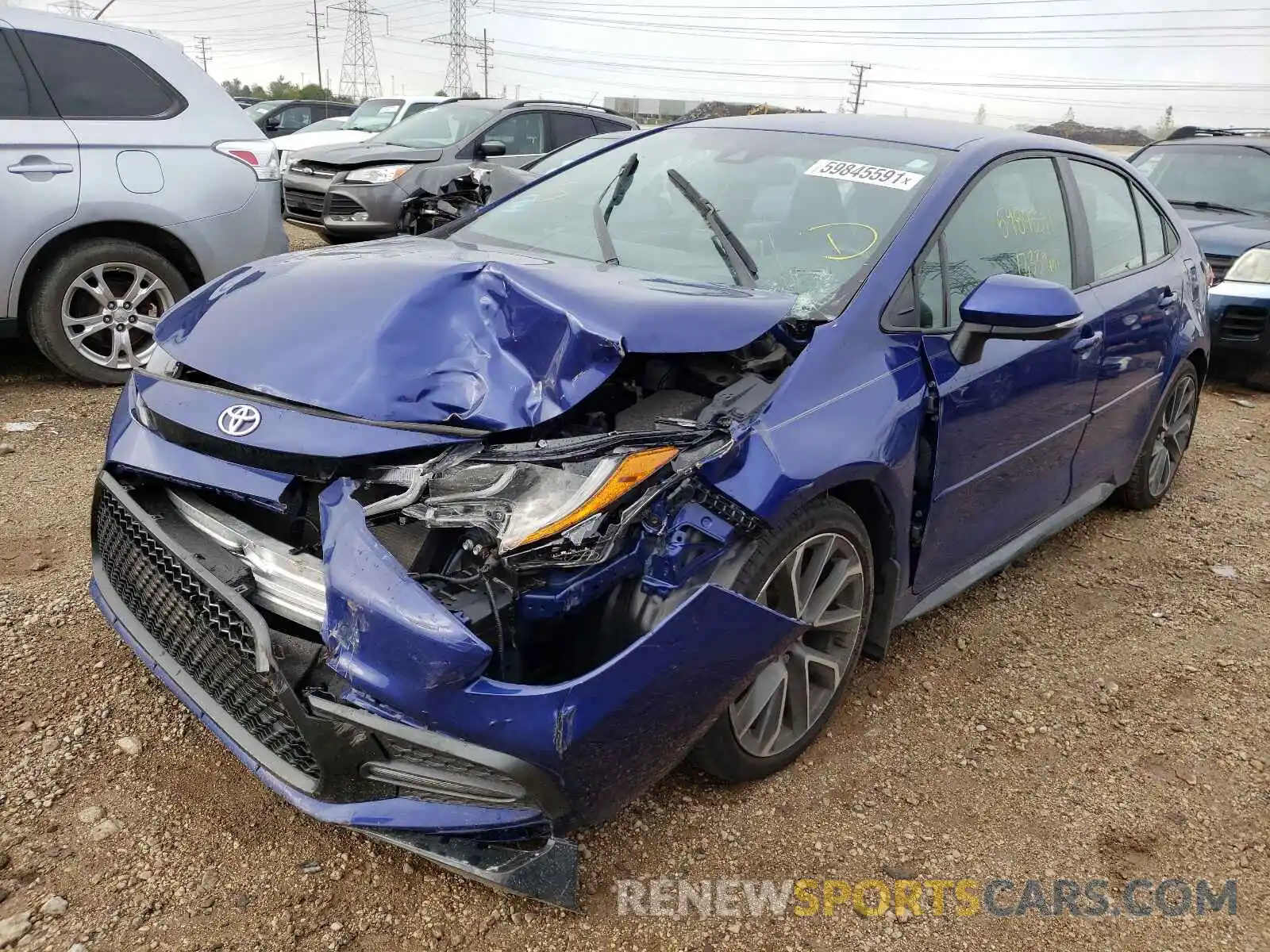 2 Photograph of a damaged car 5YFS4RCEXLP008108 TOYOTA COROLLA 2020