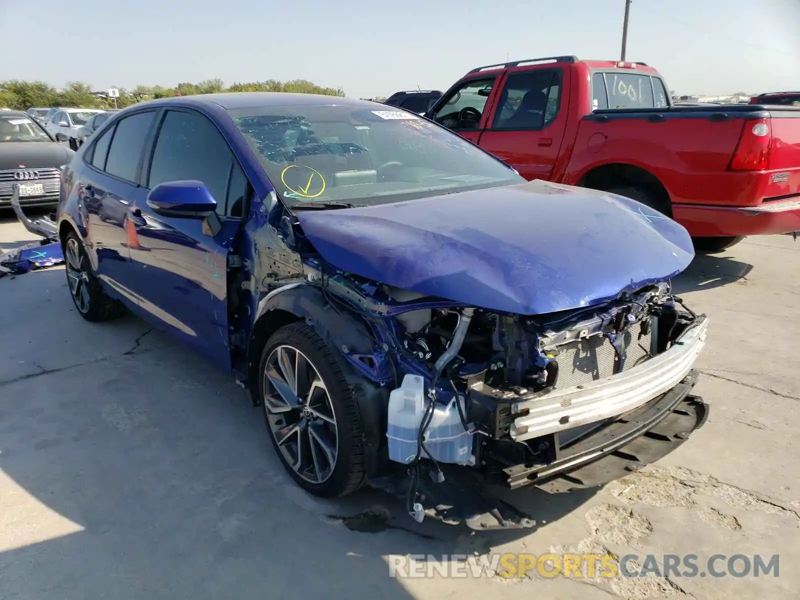 1 Photograph of a damaged car 5YFS4RCEXLP012076 TOYOTA COROLLA 2020