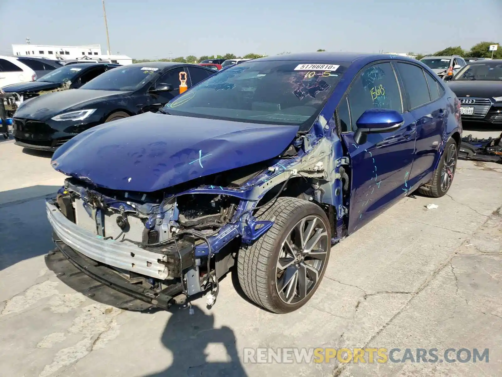 2 Photograph of a damaged car 5YFS4RCEXLP012076 TOYOTA COROLLA 2020