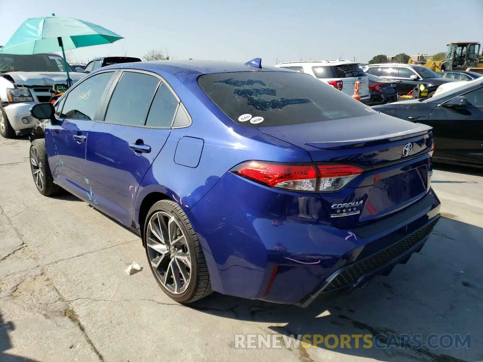 3 Photograph of a damaged car 5YFS4RCEXLP012076 TOYOTA COROLLA 2020