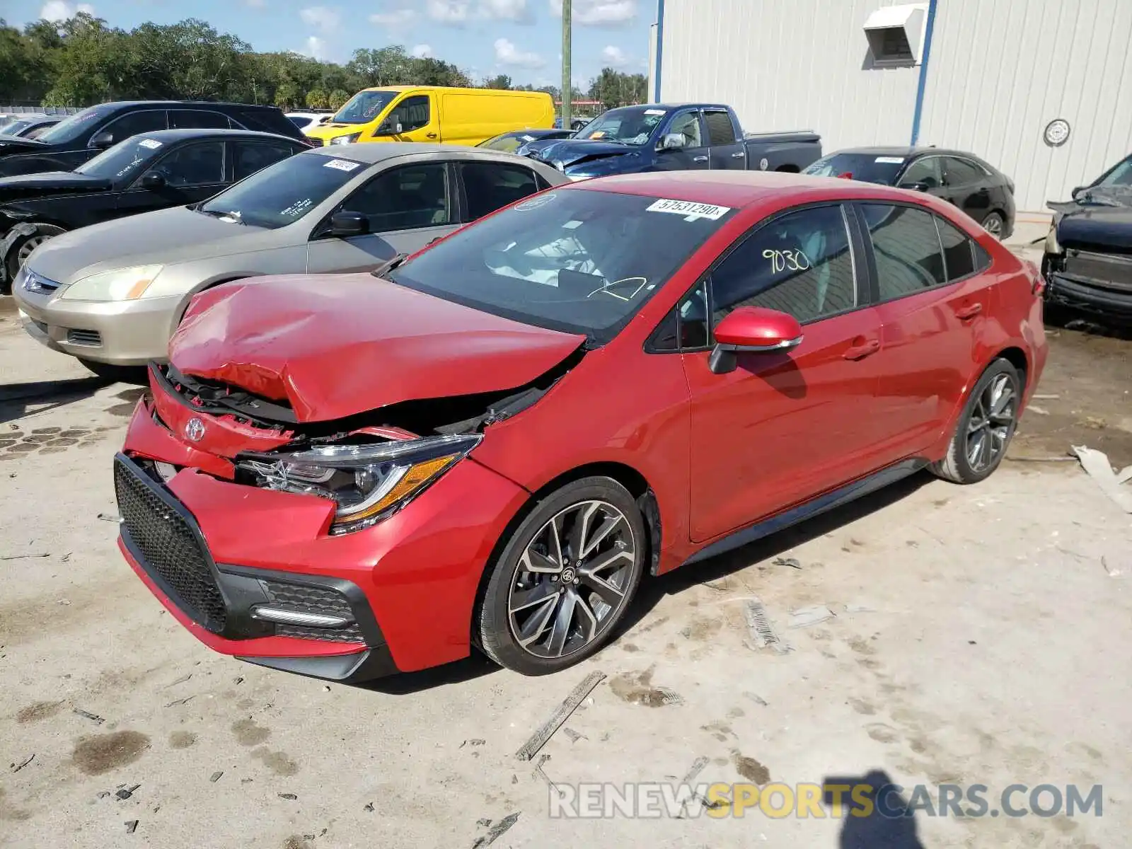 2 Photograph of a damaged car 5YFS4RCEXLP012725 TOYOTA COROLLA 2020