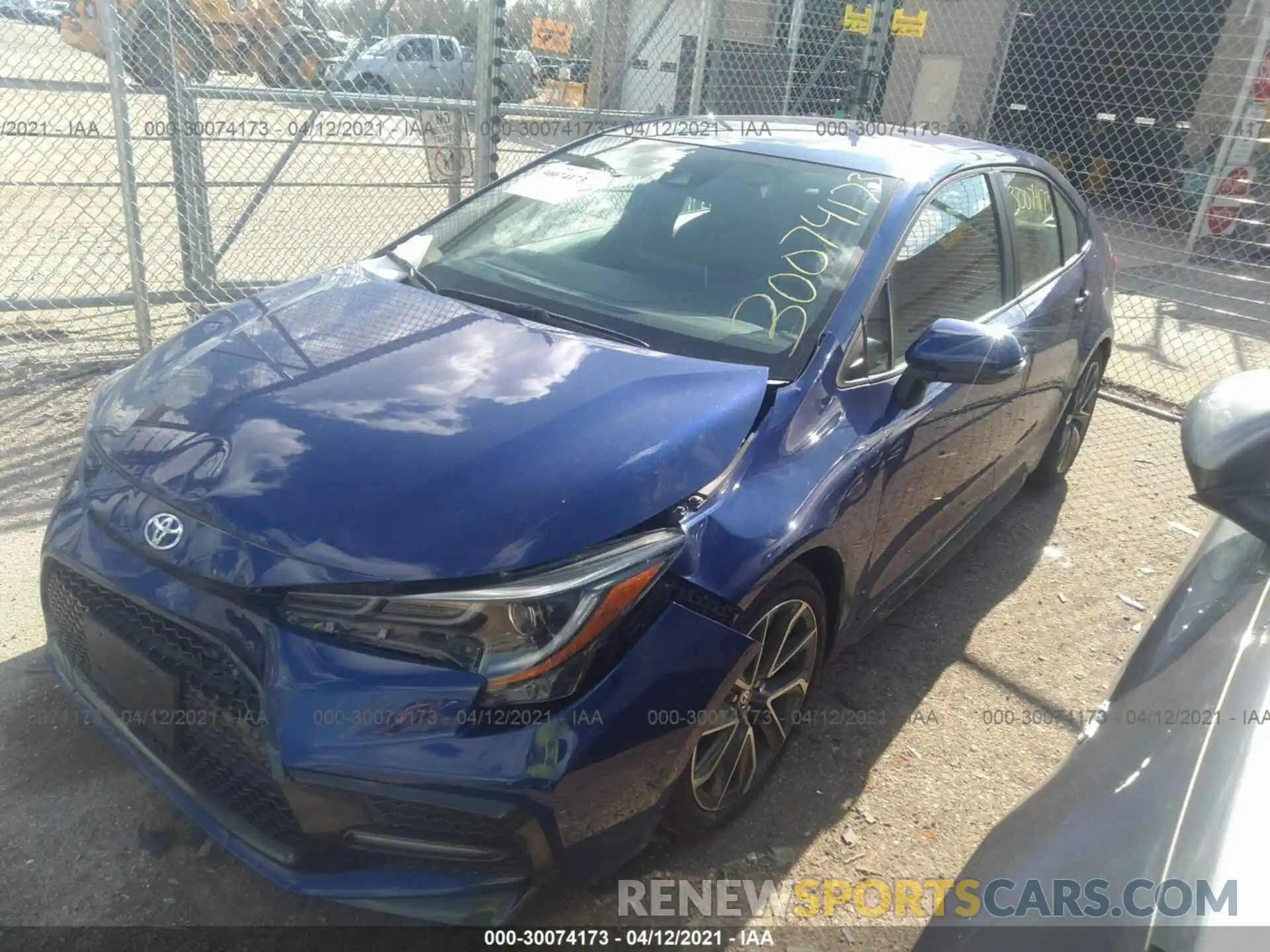 2 Photograph of a damaged car 5YFS4RCEXLP015155 TOYOTA COROLLA 2020