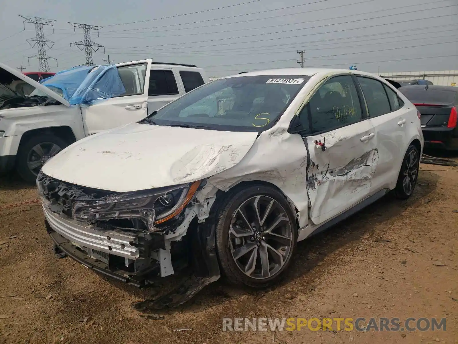 2 Photograph of a damaged car 5YFS4RCEXLP015558 TOYOTA COROLLA 2020