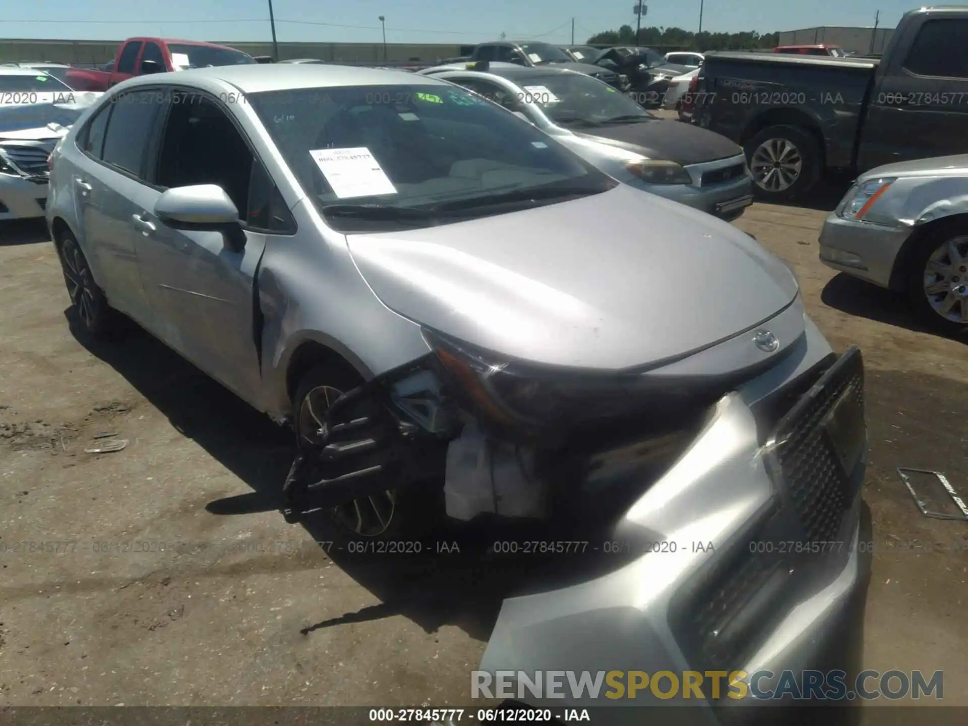 1 Photograph of a damaged car 5YFS4RCEXLP021232 TOYOTA COROLLA 2020