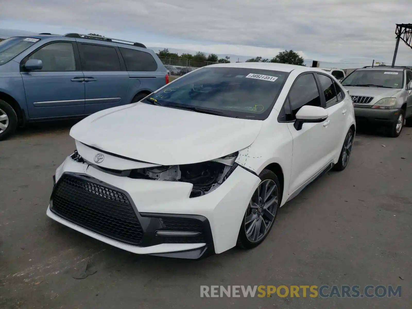 2 Photograph of a damaged car 5YFS4RCEXLP023627 TOYOTA COROLLA 2020