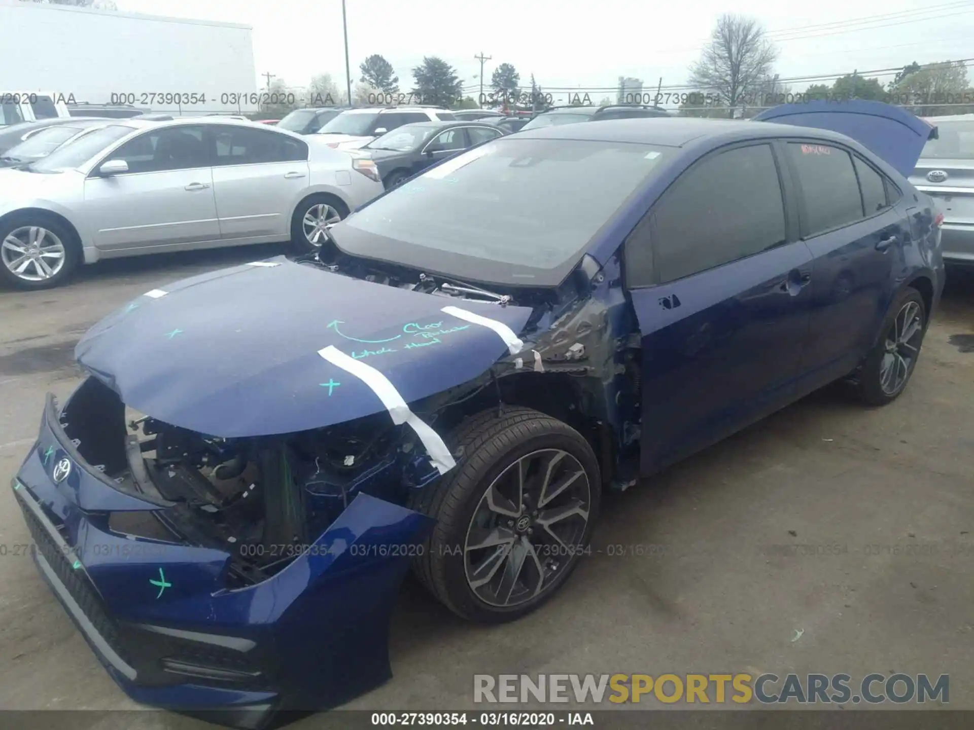 2 Photograph of a damaged car 5YFS4RCEXLP025622 TOYOTA COROLLA 2020