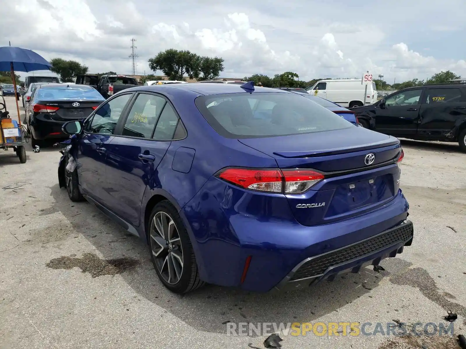 3 Photograph of a damaged car 5YFS4RCEXLP026446 TOYOTA COROLLA 2020