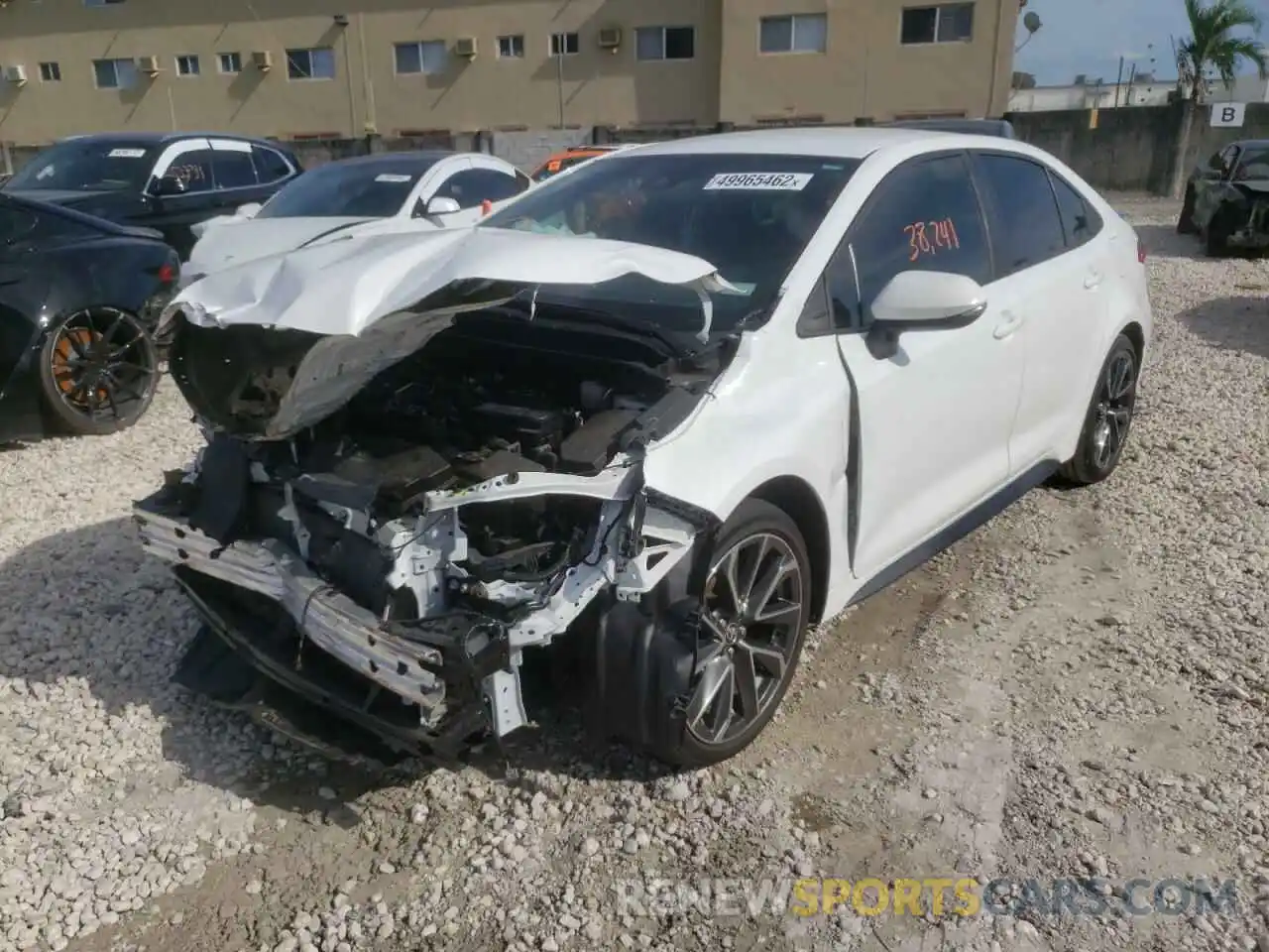 2 Photograph of a damaged car 5YFS4RCEXLP028584 TOYOTA COROLLA 2020