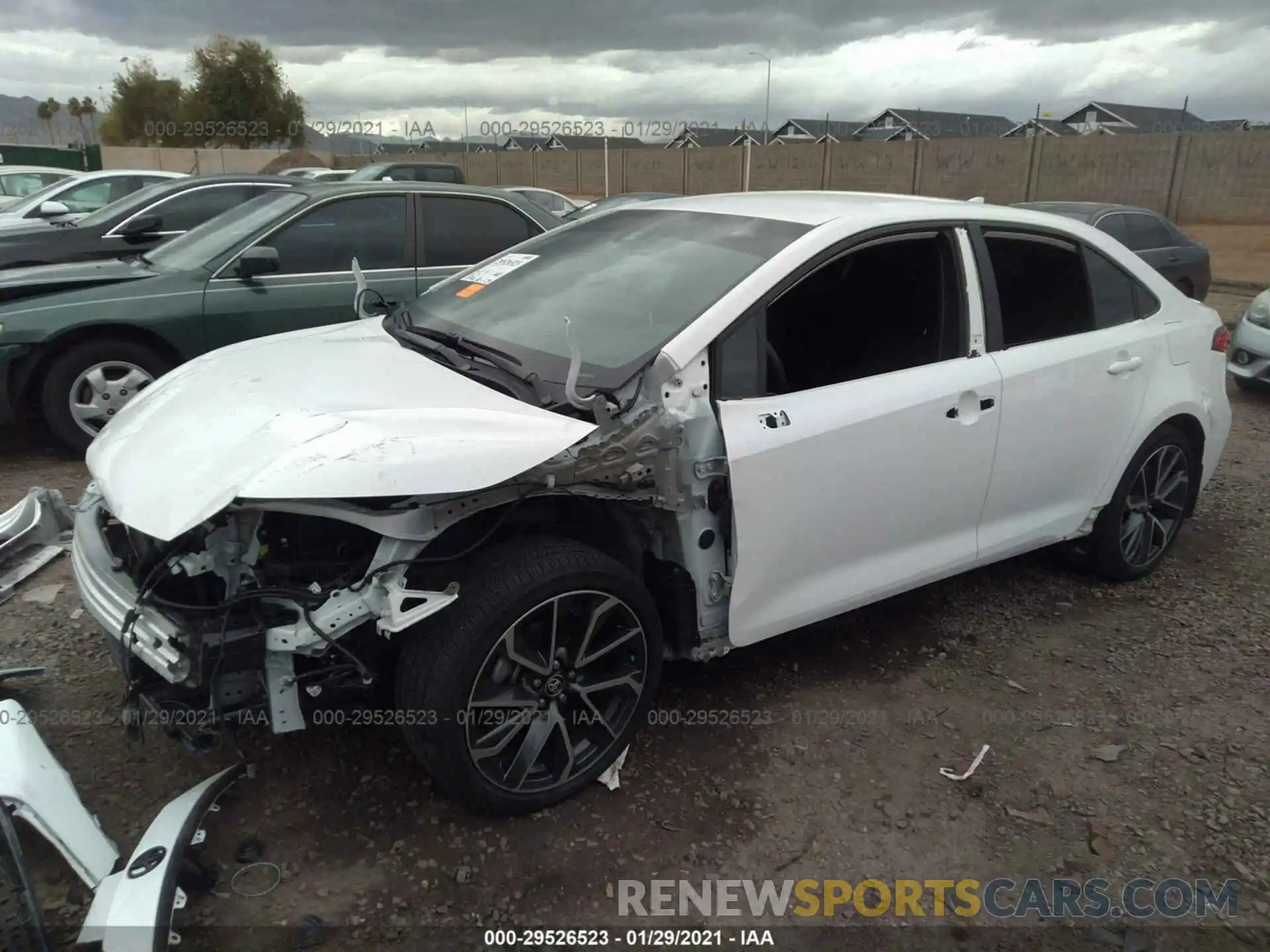 2 Photograph of a damaged car 5YFS4RCEXLP029833 TOYOTA COROLLA 2020