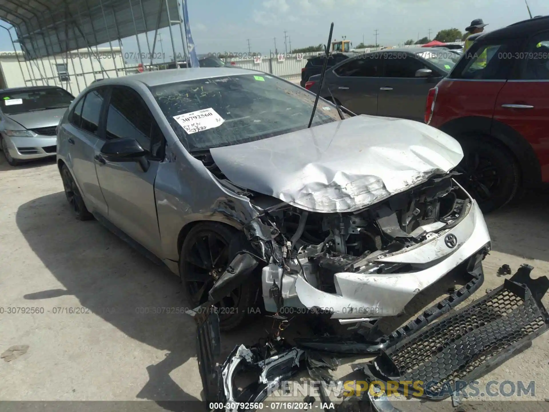 1 Photograph of a damaged car 5YFS4RCEXLP030366 TOYOTA COROLLA 2020