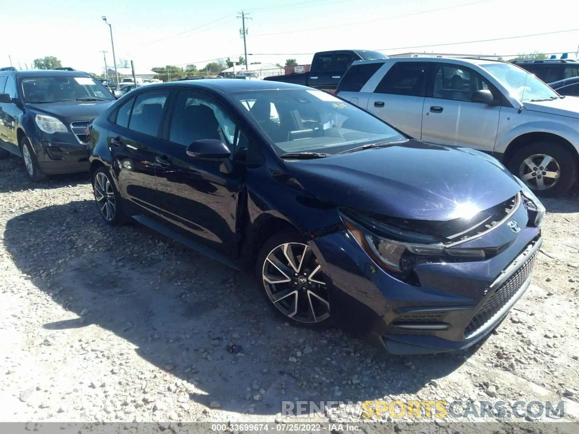 1 Photograph of a damaged car 5YFS4RCEXLP034157 TOYOTA COROLLA 2020