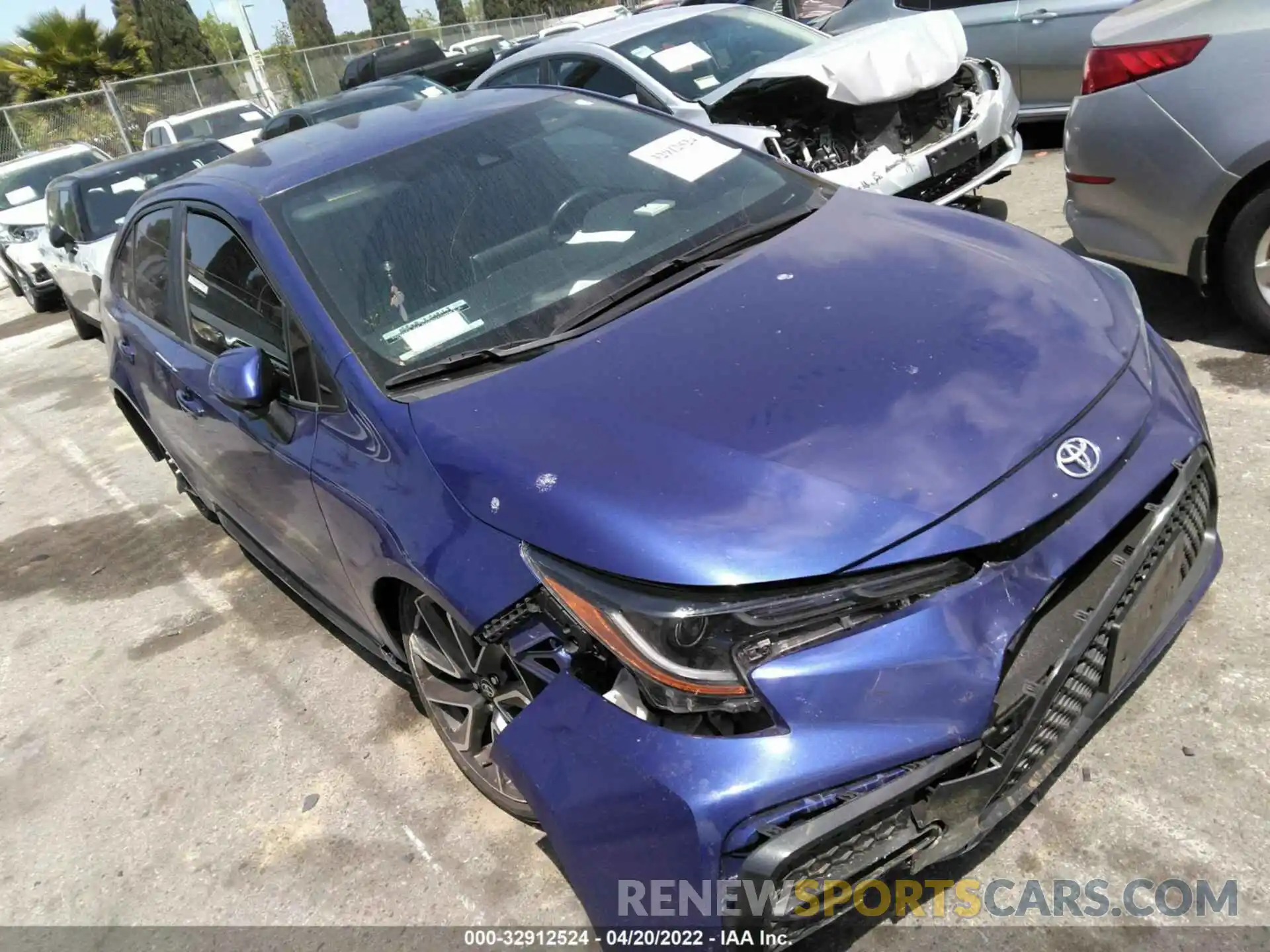 1 Photograph of a damaged car 5YFS4RCEXLP037141 TOYOTA COROLLA 2020