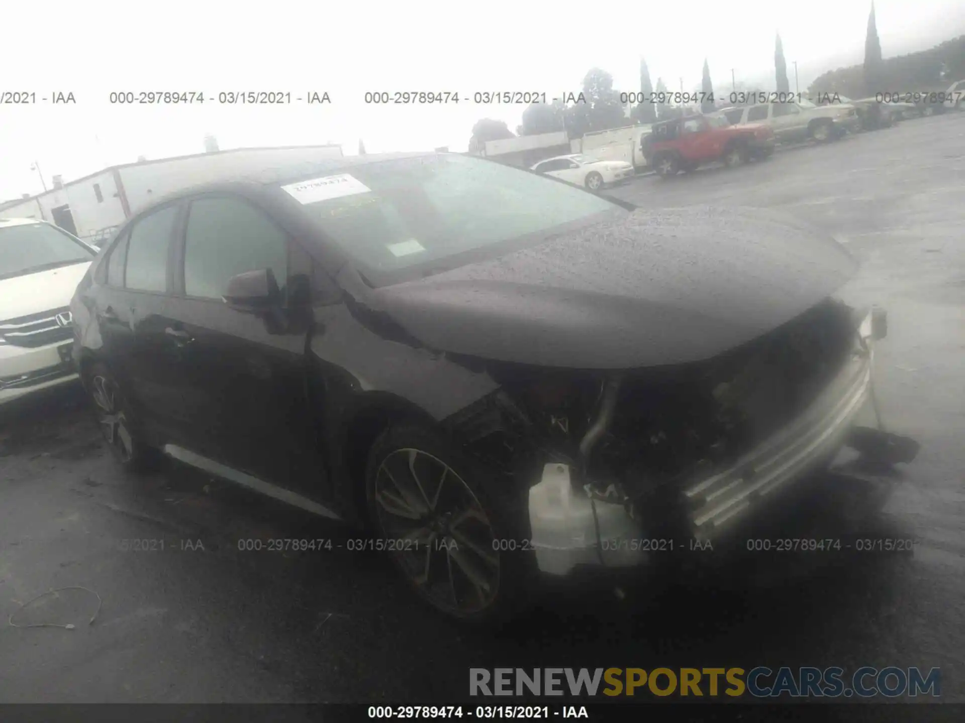 1 Photograph of a damaged car 5YFS4RCEXLP037589 TOYOTA COROLLA 2020