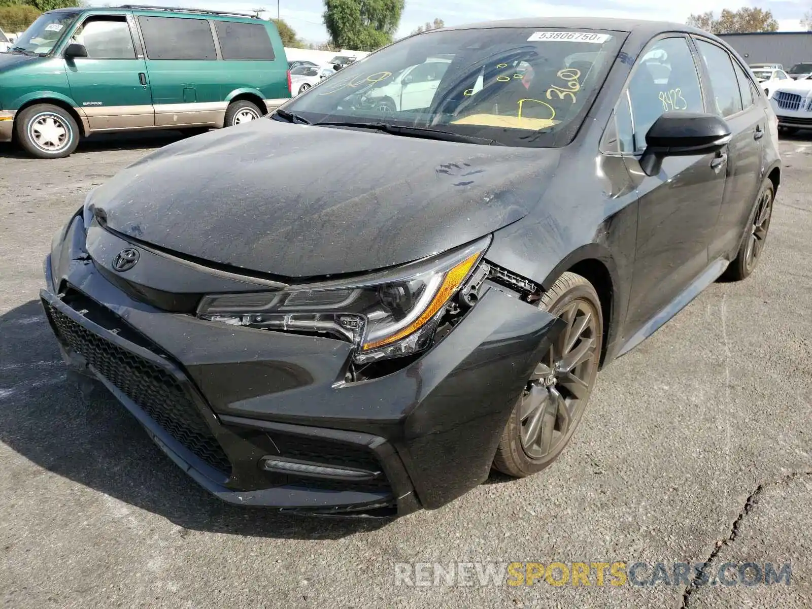 2 Photograph of a damaged car 5YFS4RCEXLP040251 TOYOTA COROLLA 2020