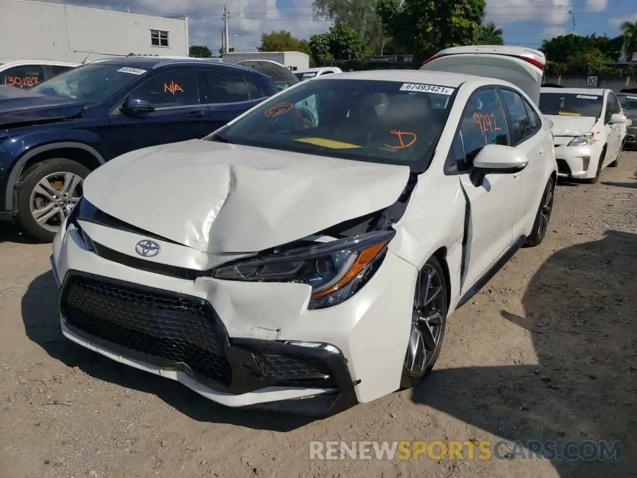 2 Photograph of a damaged car 5YFS4RCEXLP041397 TOYOTA COROLLA 2020