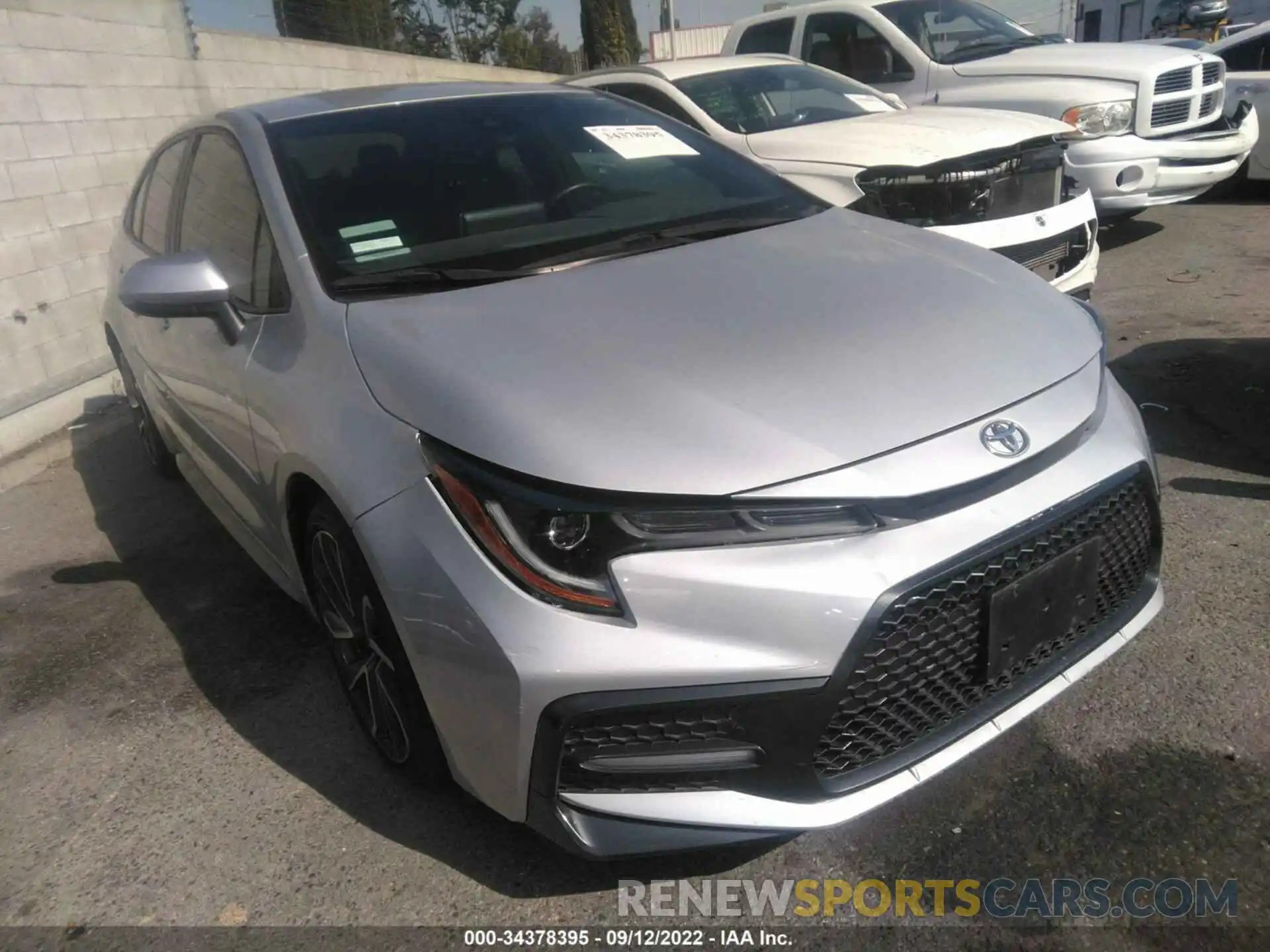 1 Photograph of a damaged car 5YFS4RCEXLP050357 TOYOTA COROLLA 2020