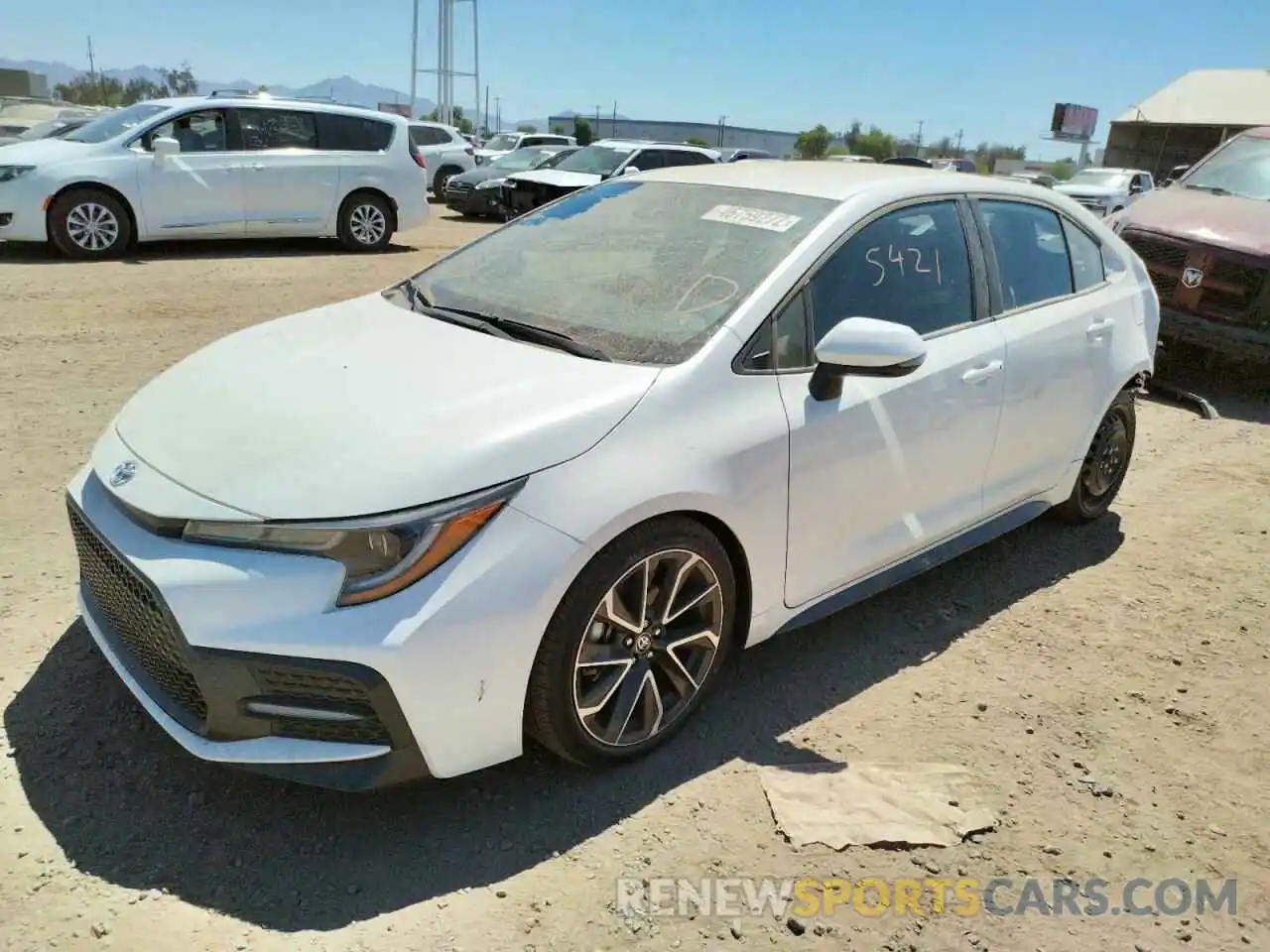 2 Photograph of a damaged car 5YFS4RCEXLP051072 TOYOTA COROLLA 2020