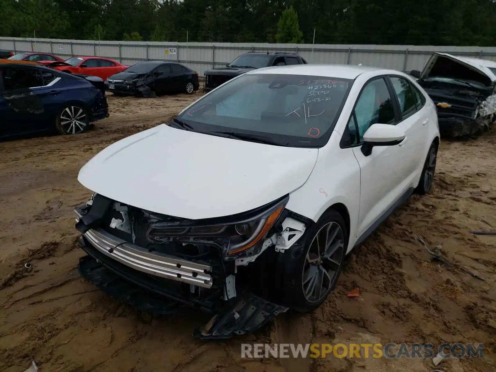 2 Photograph of a damaged car 5YFS4RCEXLP052674 TOYOTA COROLLA 2020