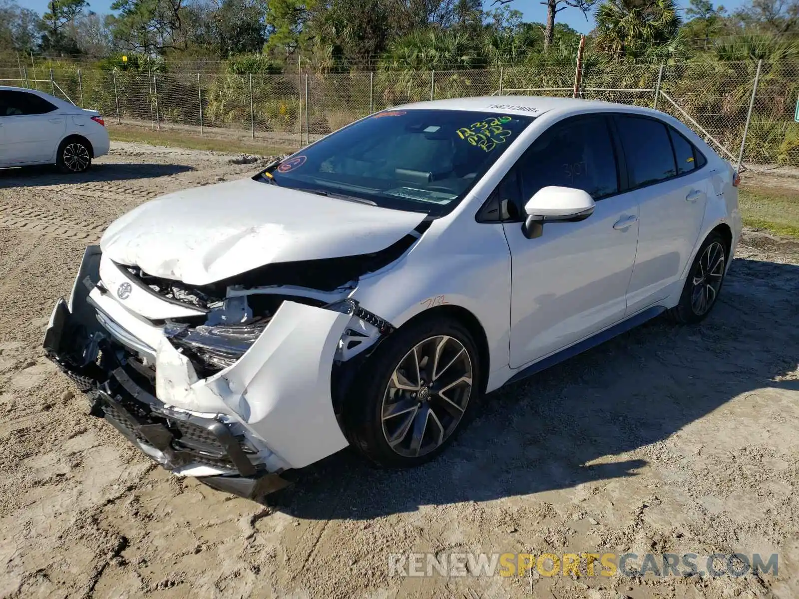 2 Photograph of a damaged car 5YFS4RCEXLP056952 TOYOTA COROLLA 2020