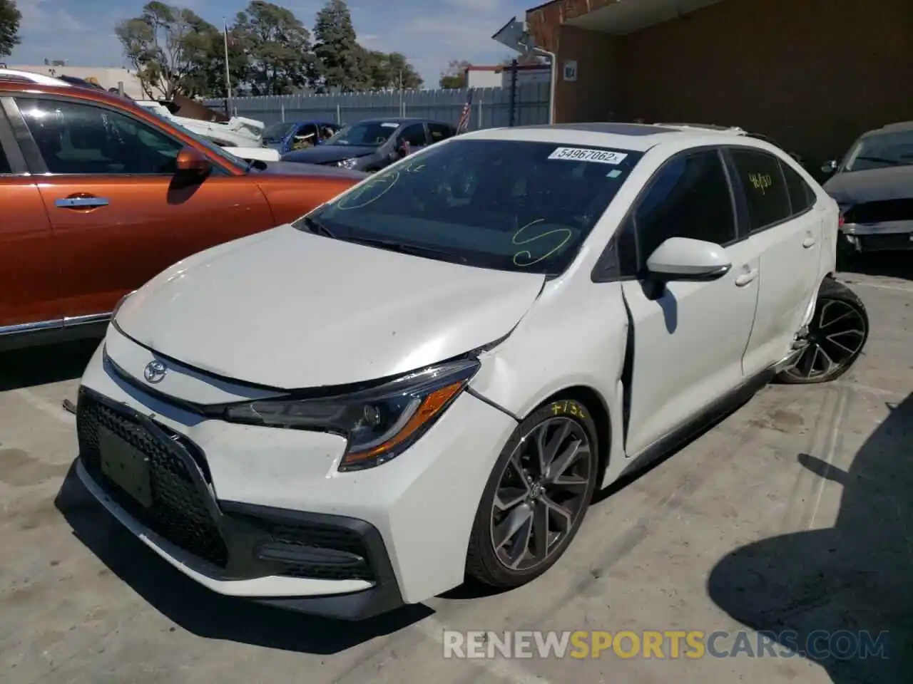 2 Photograph of a damaged car 5YFT4RCE0LP040201 TOYOTA COROLLA 2020