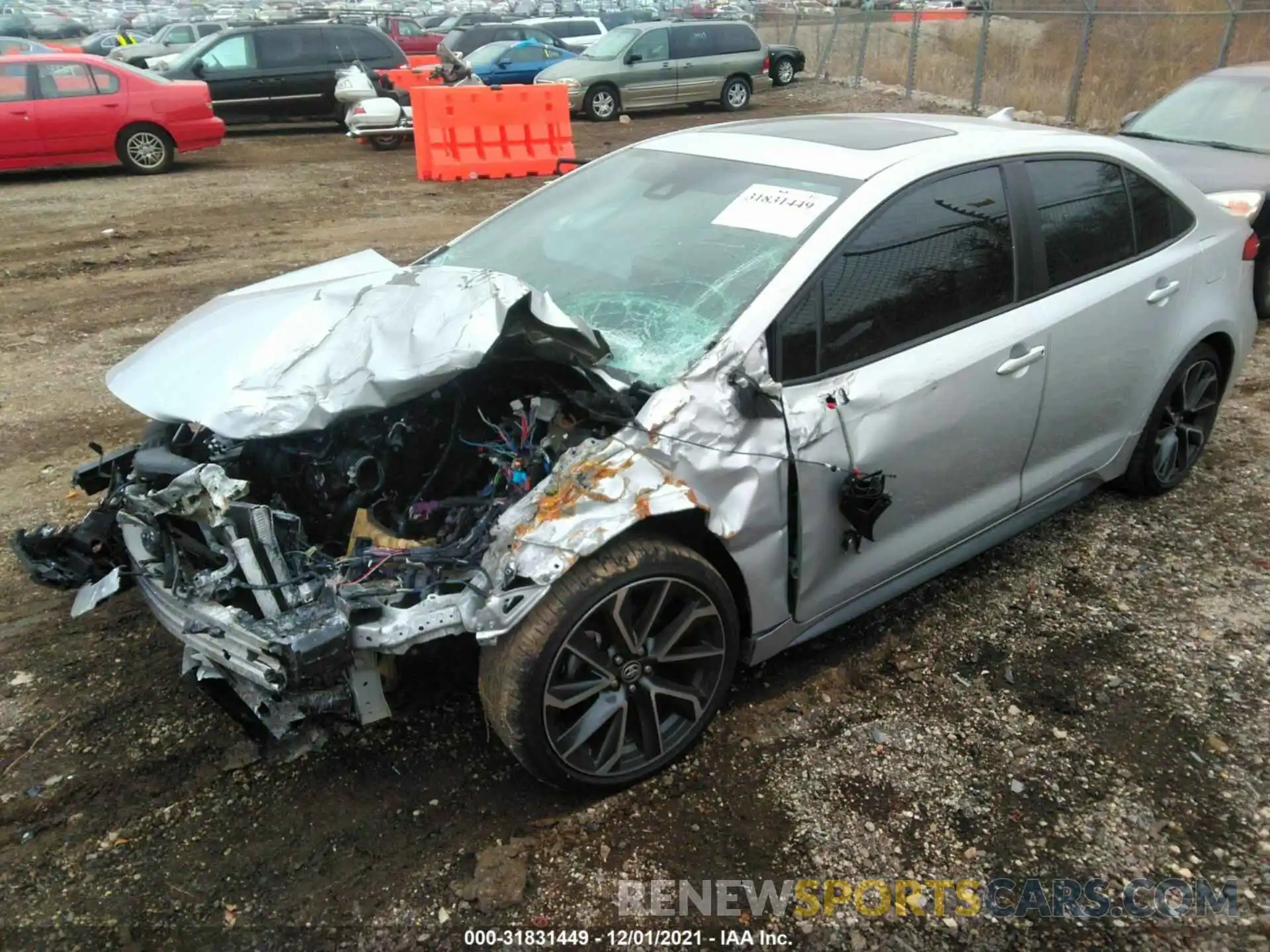 2 Photograph of a damaged car 5YFT4RCE1LP023097 TOYOTA COROLLA 2020