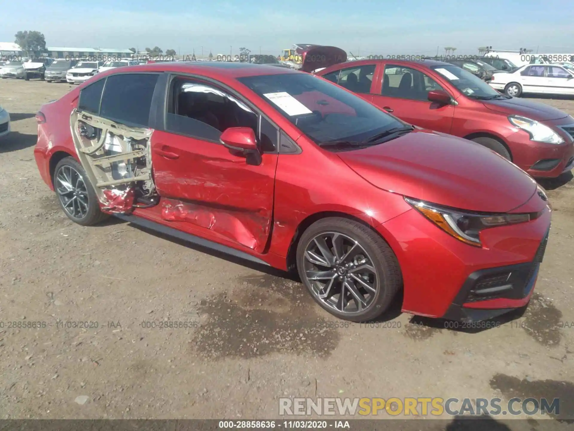 1 Photograph of a damaged car 5YFT4RCE2LP035226 TOYOTA COROLLA 2020