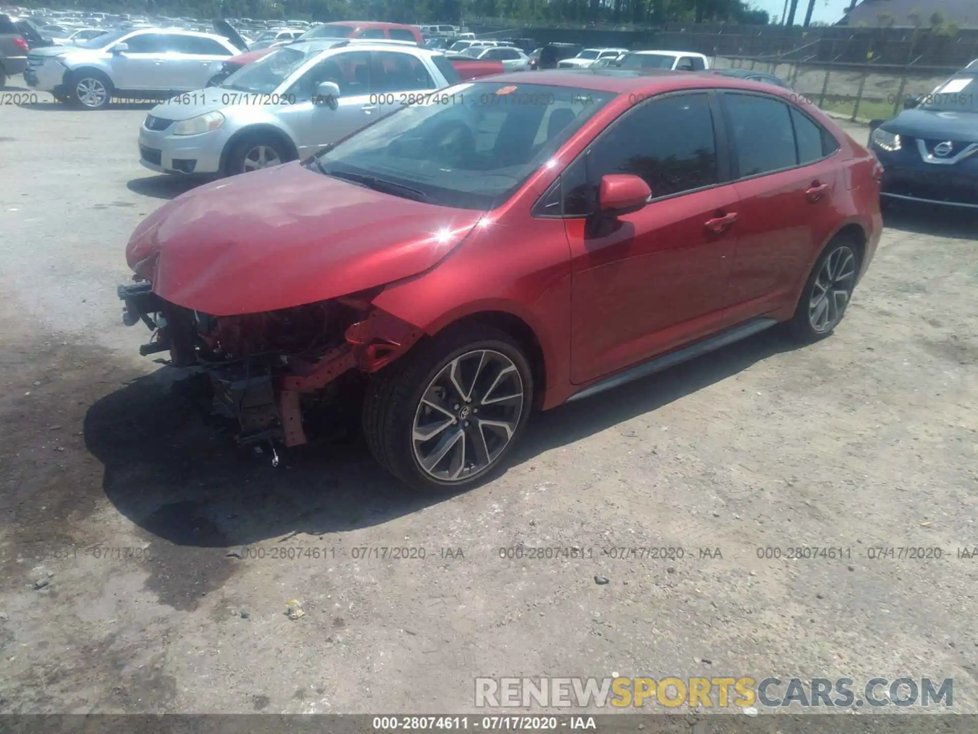 2 Photograph of a damaged car 5YFT4RCE5LP035205 TOYOTA COROLLA 2020