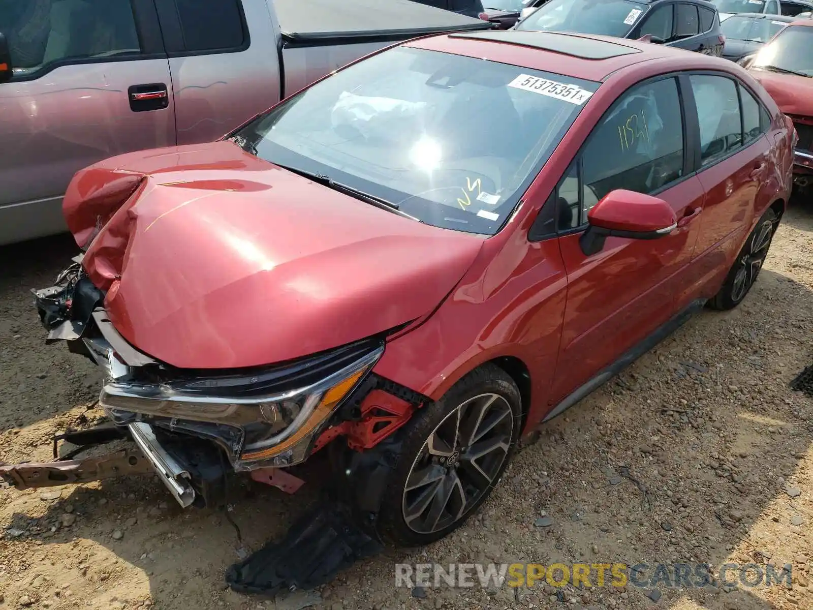 2 Photograph of a damaged car 5YFT4RCE6LP004240 TOYOTA COROLLA 2020