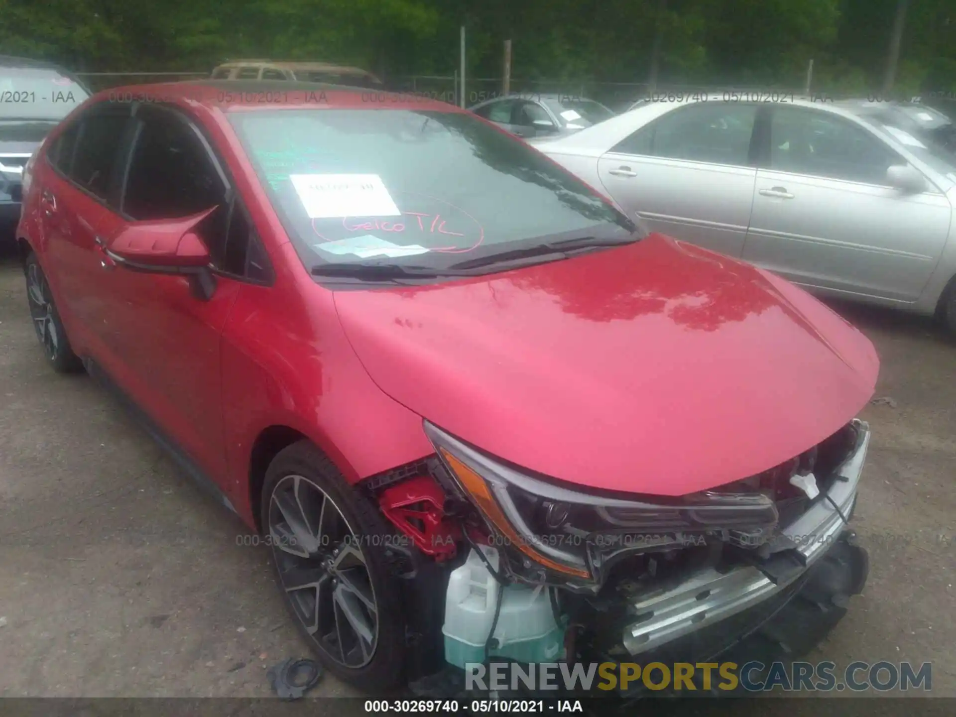 1 Photograph of a damaged car 5YFT4RCE6LP031132 TOYOTA COROLLA 2020