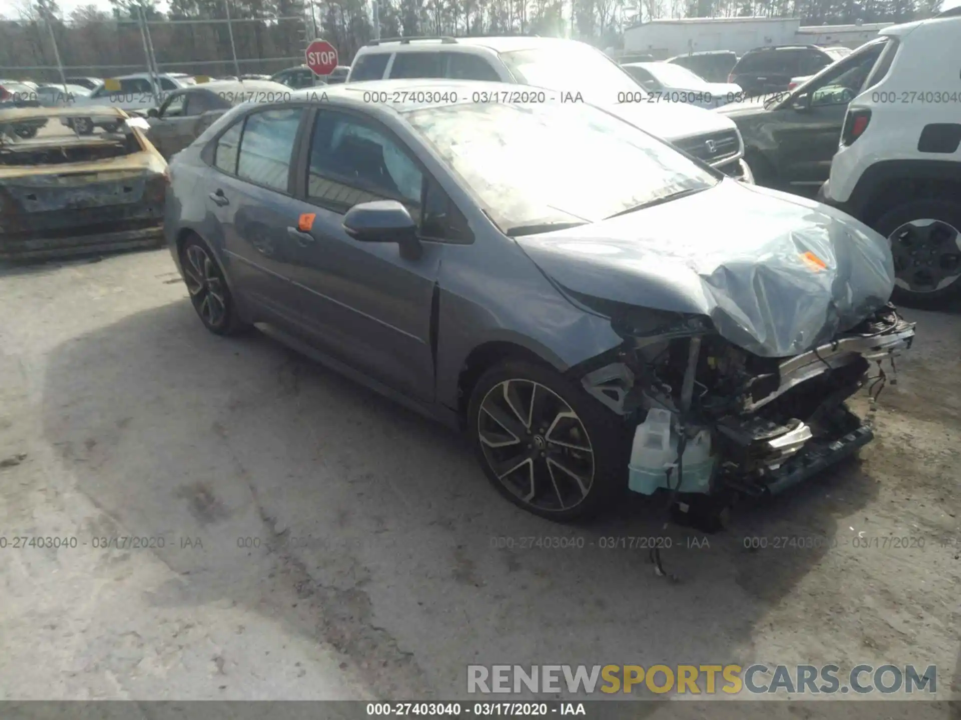 1 Photograph of a damaged car 5YFT4RCE7LP007146 TOYOTA COROLLA 2020