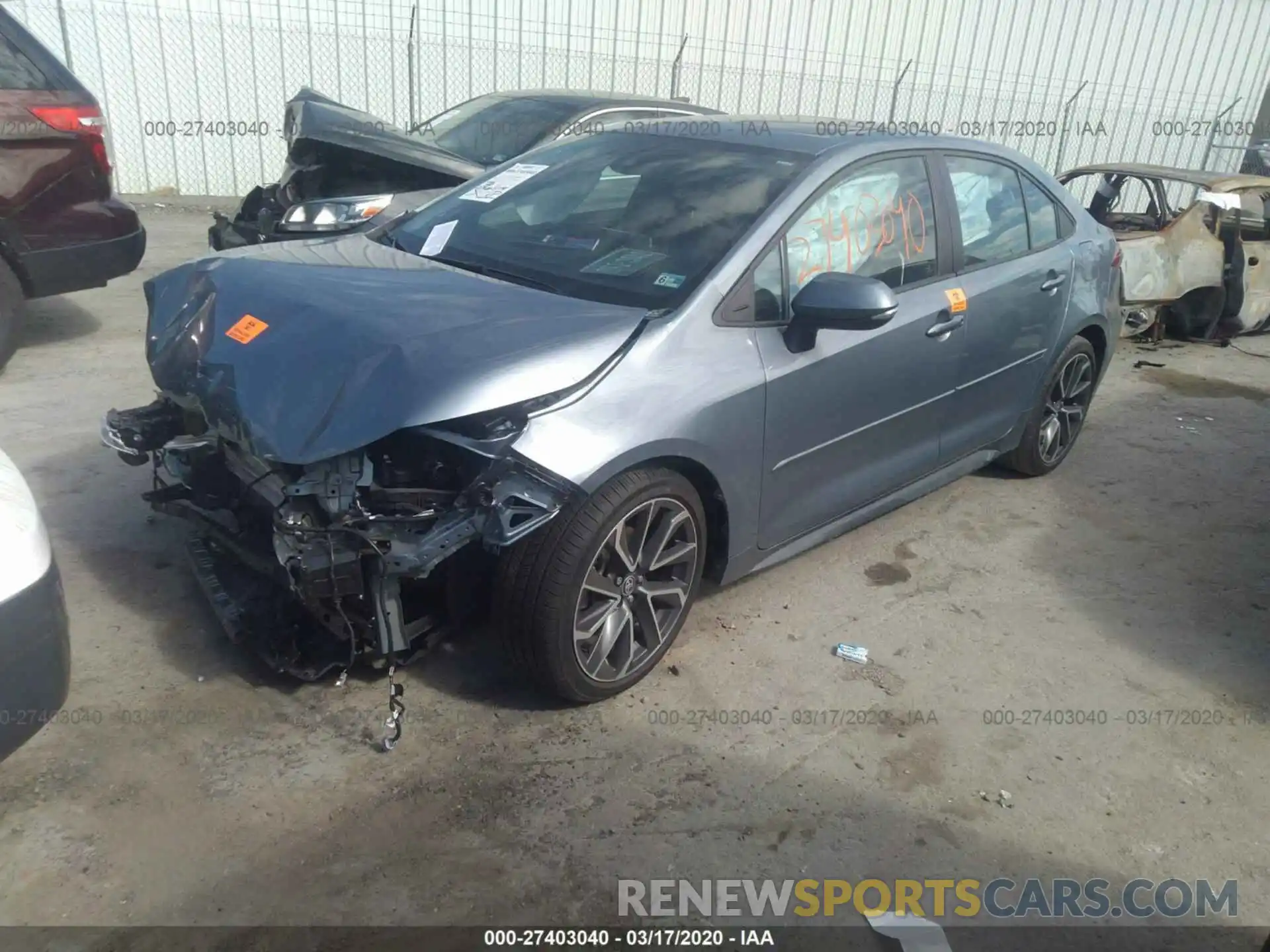 2 Photograph of a damaged car 5YFT4RCE7LP007146 TOYOTA COROLLA 2020