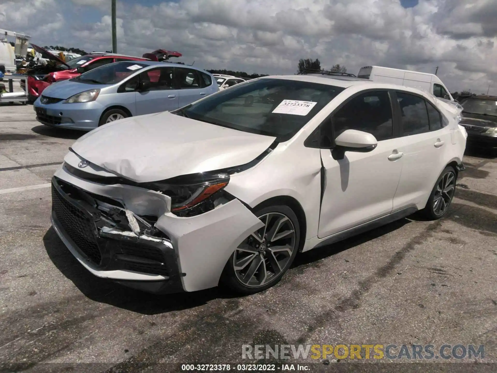 2 Photograph of a damaged car 5YFT4RCE7LP023136 TOYOTA COROLLA 2020